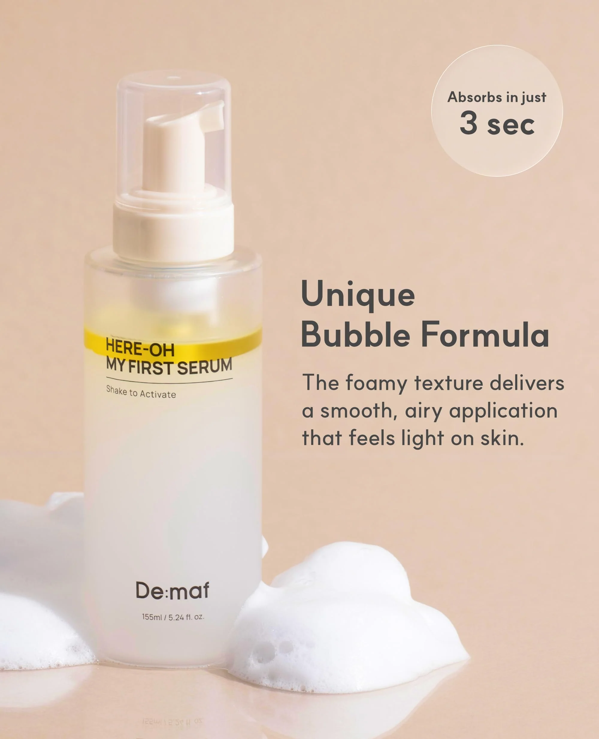 Here-Oh My First Hydrating Serum with Hyaluronic Acid | Facial Serum for Glowing Skin & Skin Barrier Repair | Korean Serum for Dry Skin & Sensitive Skin (1.69 fl oz) - Image 6