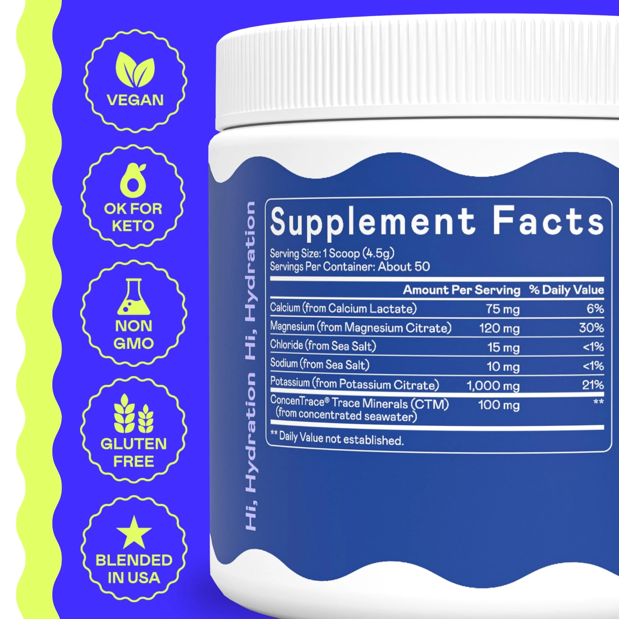 Hi-Lyte K1000 Electrolytes Powder Mix Unflavored Keto & Performance, 50 Servings - Image 5