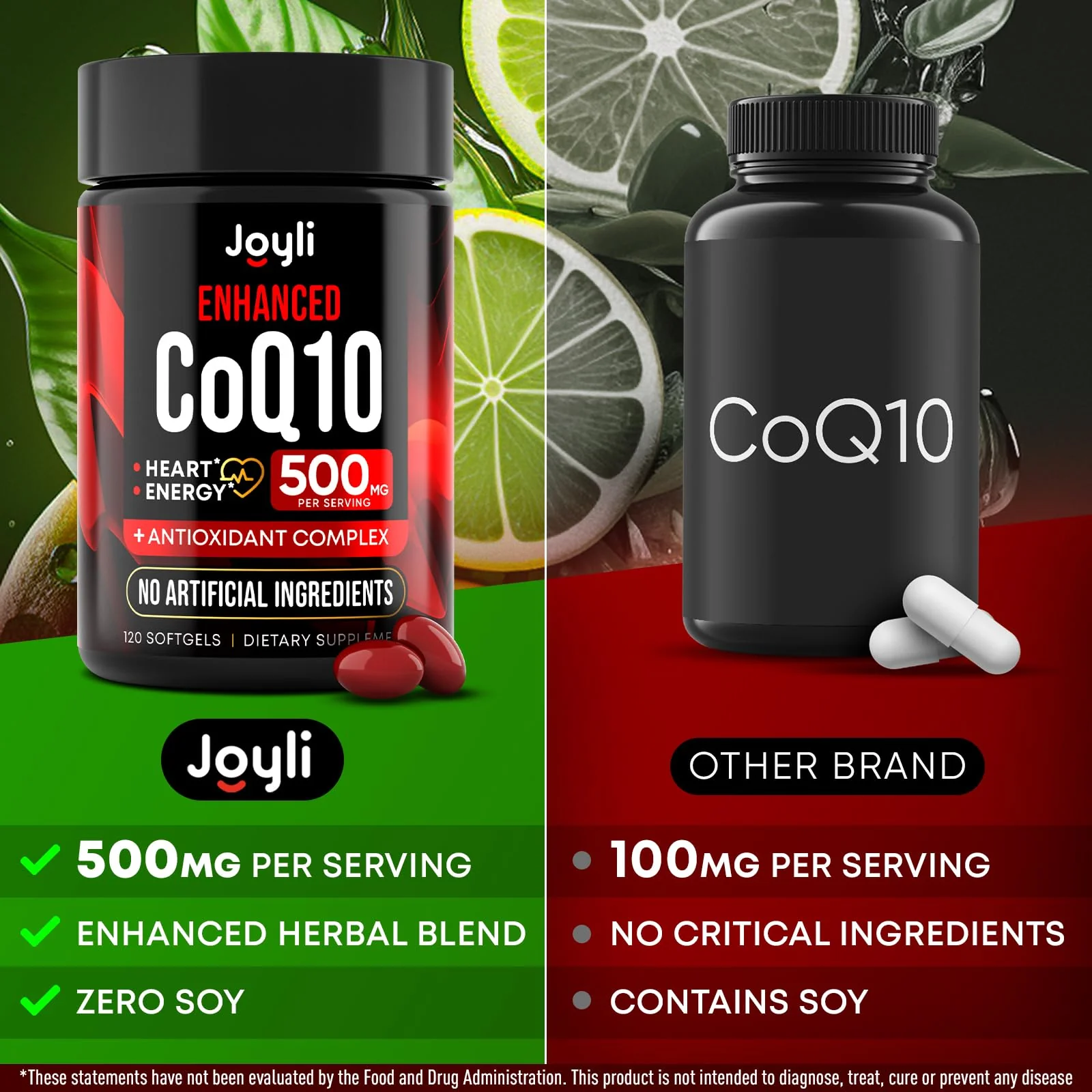 High Absorption CoQ10 500MG - Co Q 10 Supplement 120 Softgels for Heart Health&Energy Production - Enhanced CoQ10 Nutritional Supplements with Coenzyme Q10 - Alternative to coq10 400mg softgels - Image 2