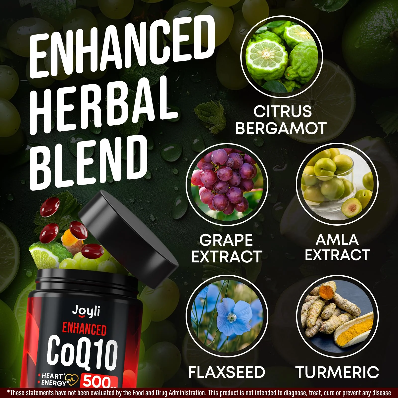 High Absorption CoQ10 500MG - Co Q 10 Supplement 120 Softgels for Heart Health&Energy Production - Enhanced CoQ10 Nutritional Supplements with Coenzyme Q10 - Alternative to coq10 400mg softgels - Image 8