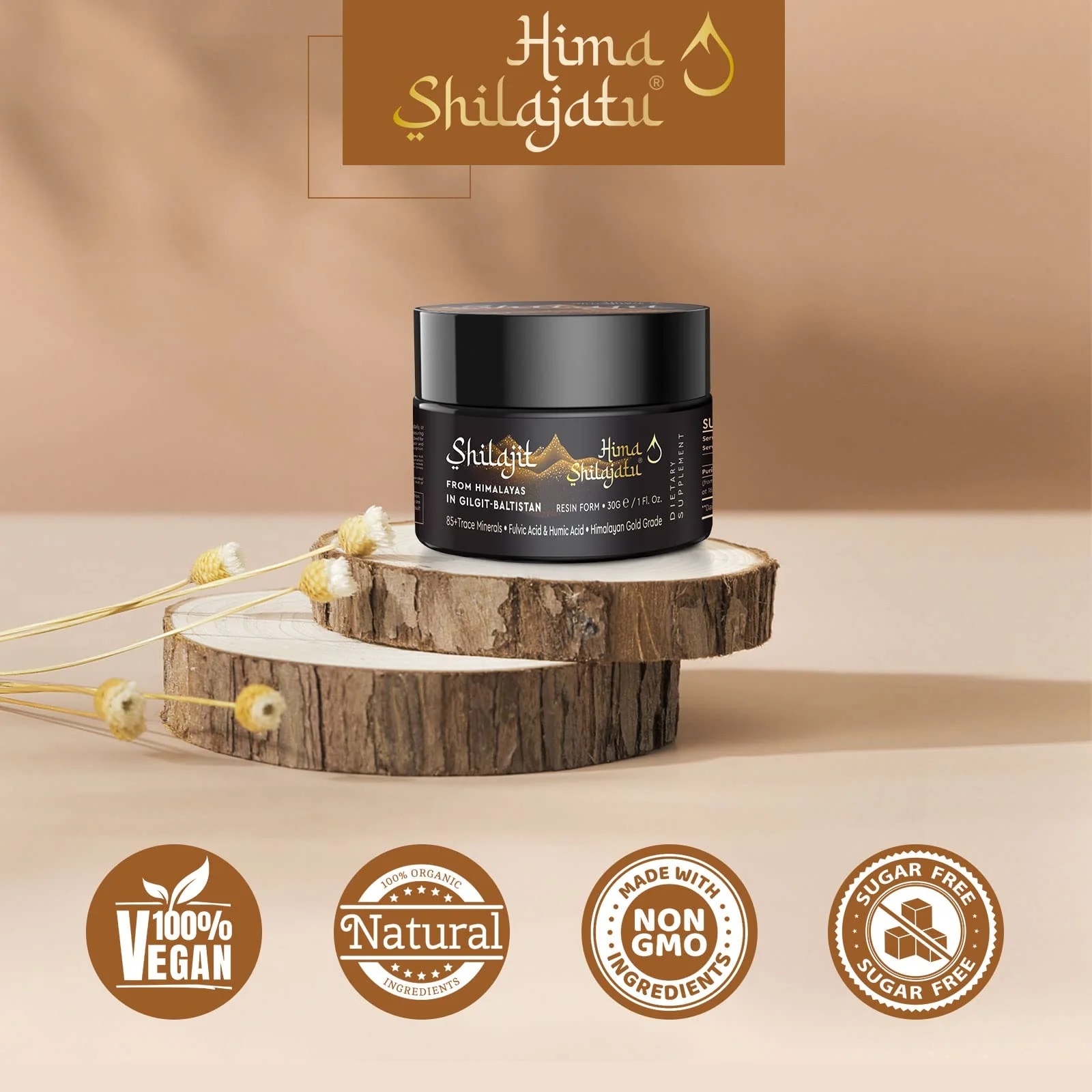 Hima Shilajatu Shilajit Purest Himalayan Organic Shilajit Resin - Gold Grade 100% Purity Shilajit with Fulvic Acid & 85+ Trace Minerals Complex for Energy & Immune Support, 30 Grams (2 Months Supply) - Image 5