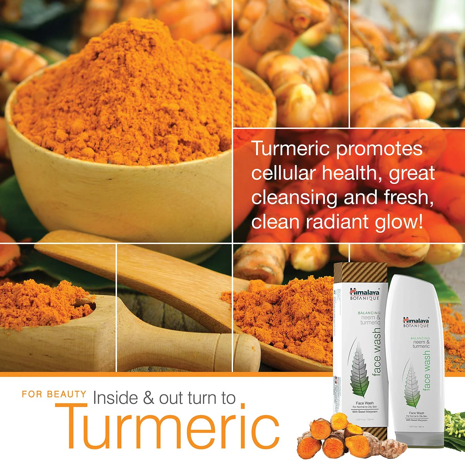 Himalaya Botanique Balancing Neem & Turmeric Face Wash, Dermatologically Tested, Vitamin E, Vegan, Cruelty Free, Paraben Free, SLS Free, 5.07 Fl Oz, 2 Pack - Image 4