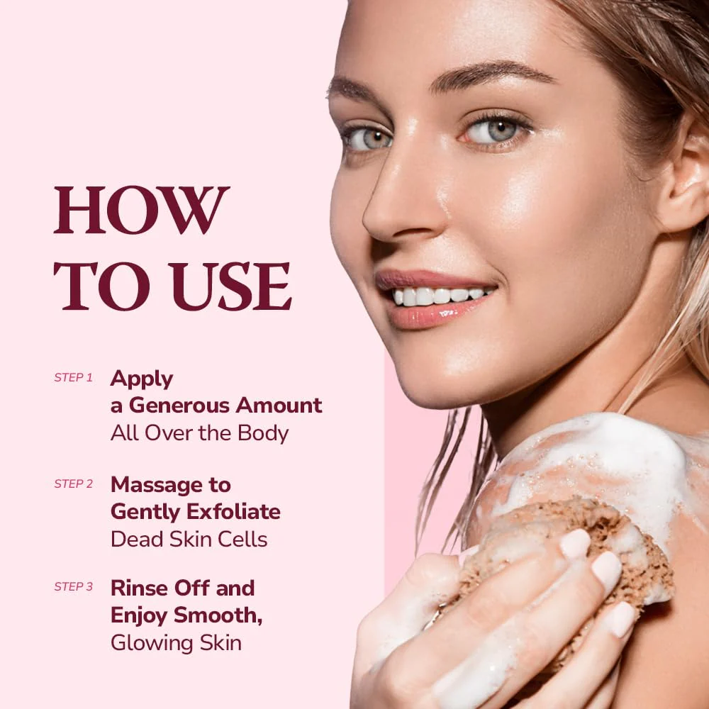 HIMALAYA PINKSALT Daily Scrub & Body Wash - Exfoliating Body Scrub, Dead Sea Salt & Himalayan Pink Salt, Natural Moisturizing Bodywash, Retinol & Hyaluronic Acid Shower Gel, Korean Skincare 21.1oz - Image 4