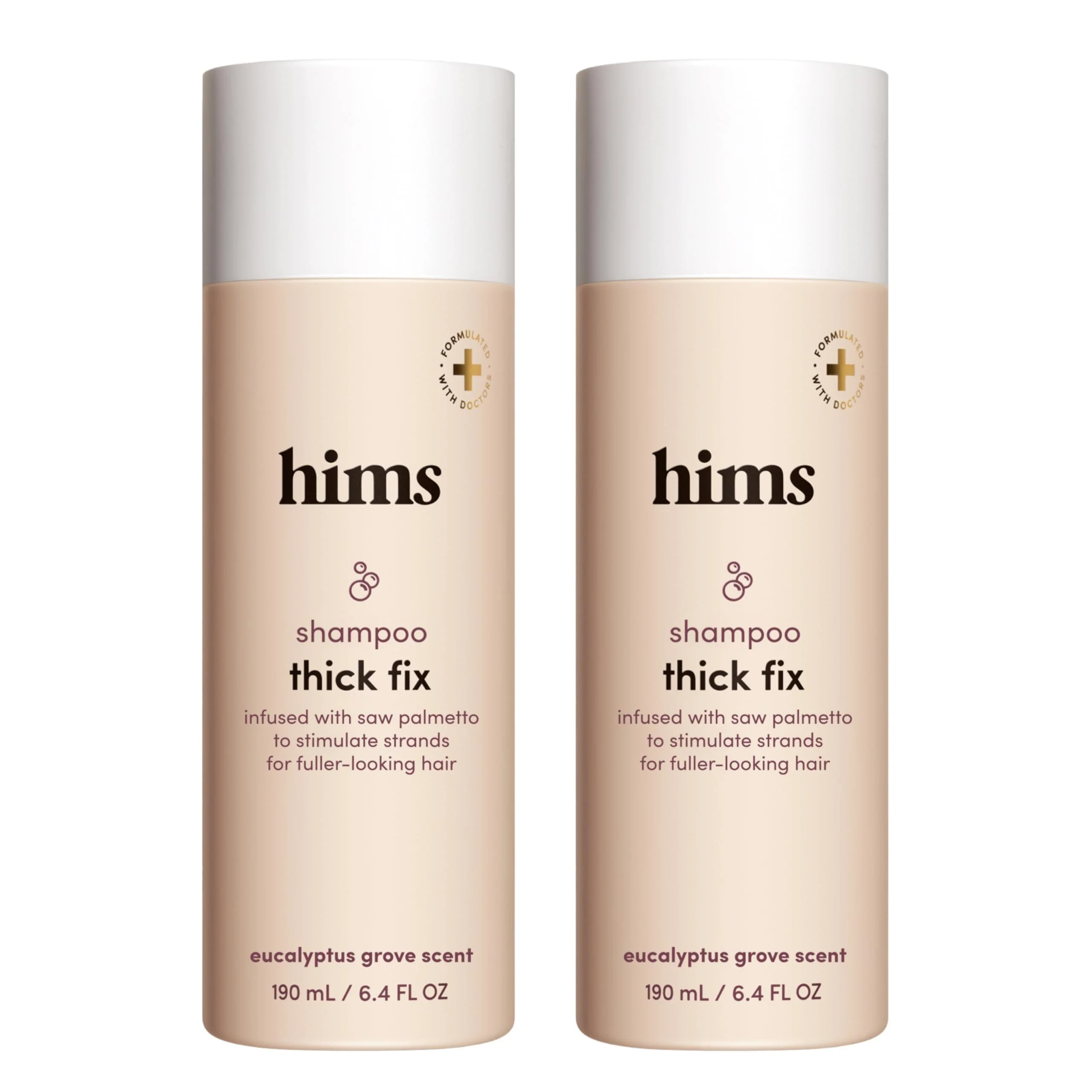 hims Thick Fix Shampoo - Saw Palmetto for Healthy Hair Growth & Thickening - Scalp Cleansing - Vegan, Sulfate-Free & Cruelty-Free - Eucalyptus Scent, 2 pack 6.4 fl oz - Image 2