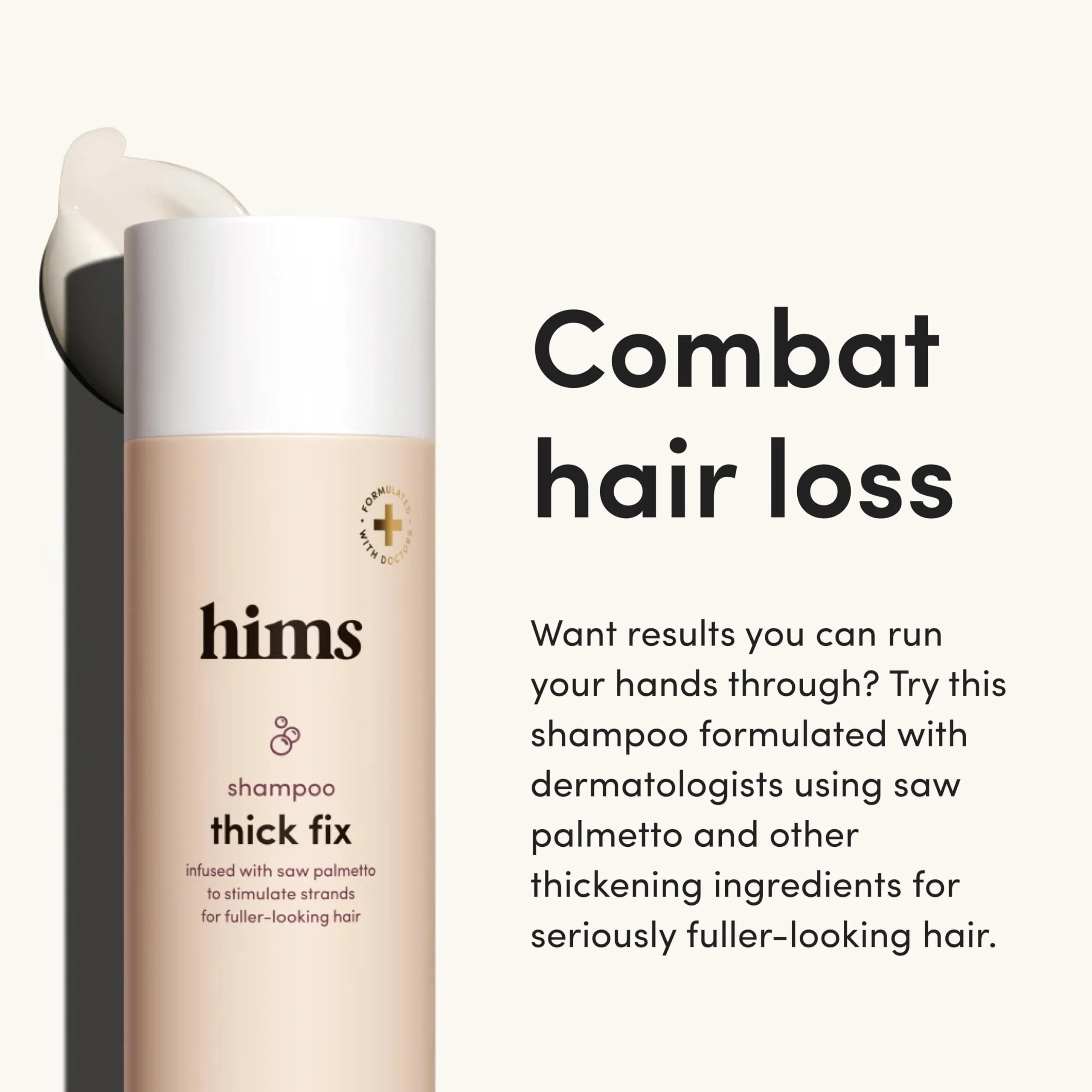 hims Thick Fix Shampoo - Saw Palmetto for Healthy Hair Growth & Thickening - Scalp Cleansing - Vegan, Sulfate-Free & Cruelty-Free - Eucalyptus Scent, 2 pack 6.4 fl oz - Image 3