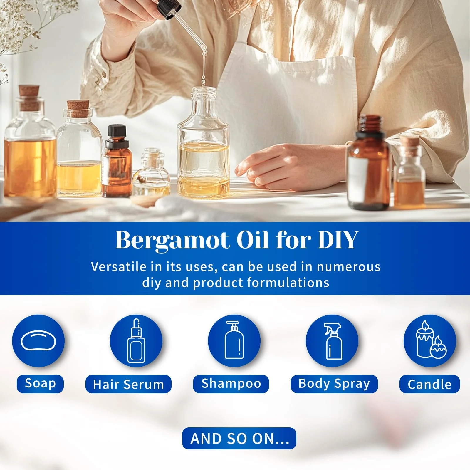 HIQILI Bergamot Essential Oil for Diffuser, Skin, Hair, DIY, 100% Pure & Natural - 1.01 Fl Oz (30 mL) - Image 5