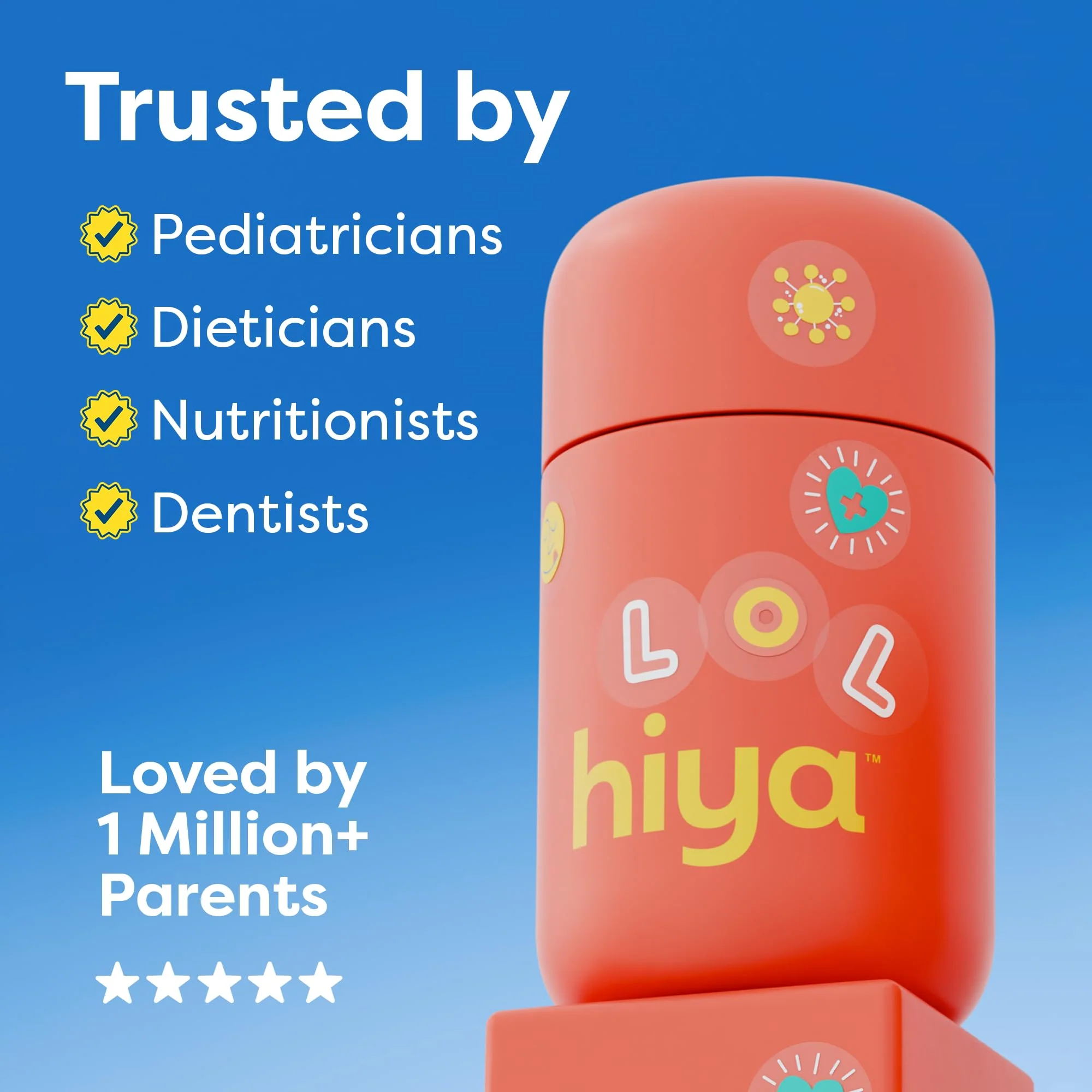 Hiya Iron+ Supplements for Kids - High Absorption Iron Supplement - Delicious Strawberry Flavor & Easy on Children's Stomach - No Added Sugar & Third Party Tested - 30 Day Refill Supply for Toddlers - Image 3