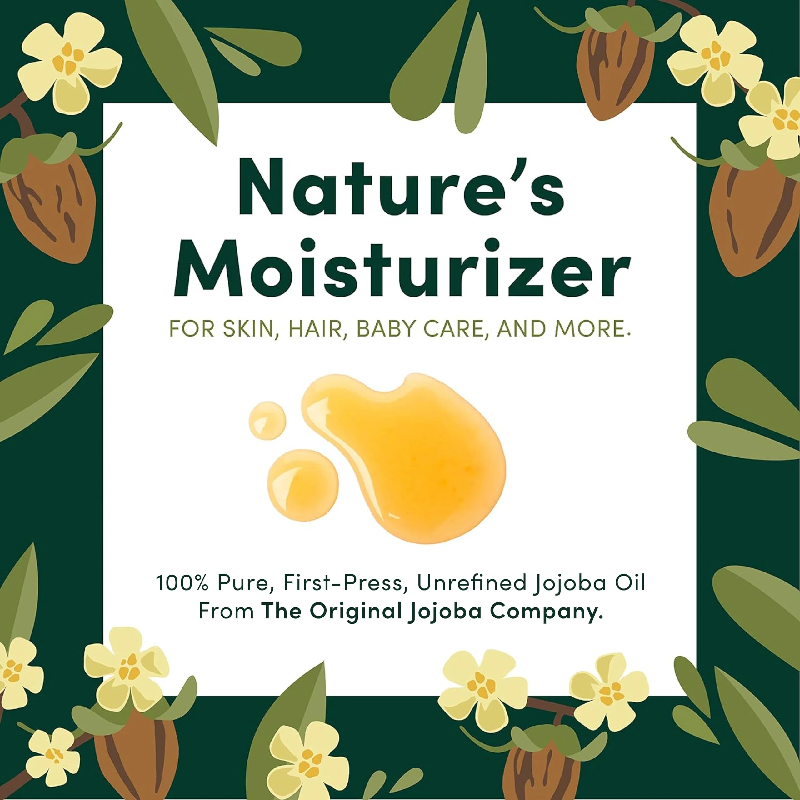HobaCare Bulk Organic Jojoba Oil - Natural 100% Pure Hexane Free Unrefined Carrier Oil for Skincare, Beard, Hair, Face, Scalp Massage, Bath, Facial - Long Shelf Life (64 oz Half Gallon) - Image 7
