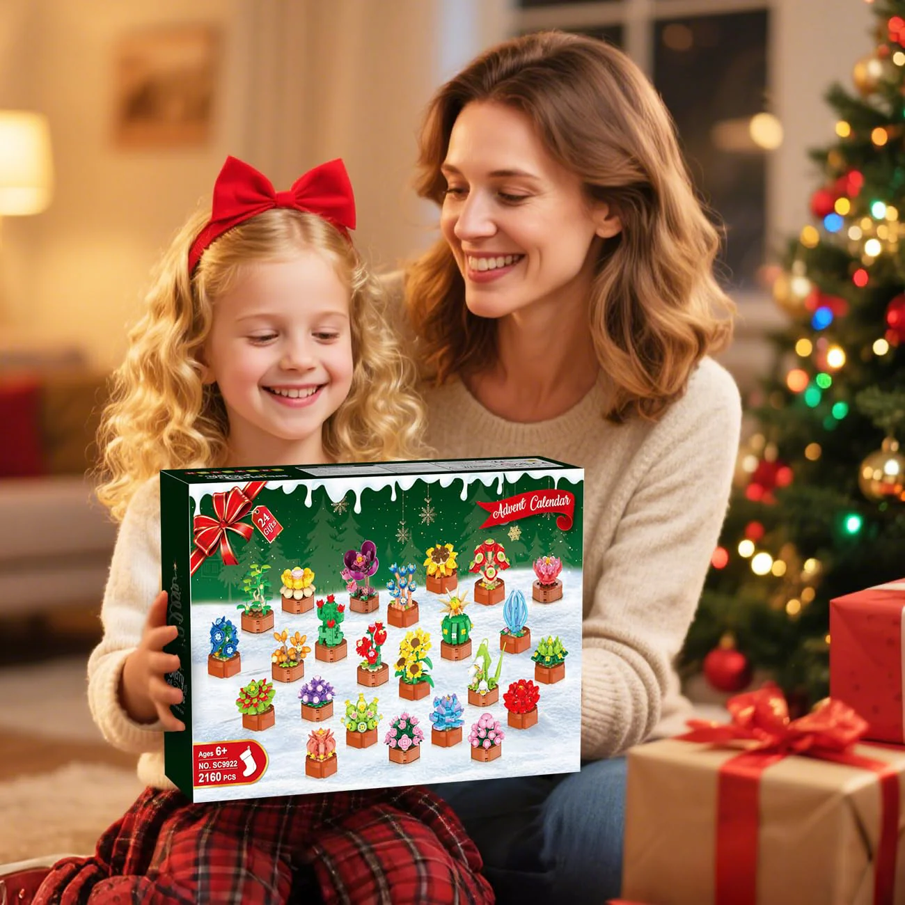 HOGOKIDS Advent Calendar 2025 Flowers Mini Building Set for Kids Adults - 24 Day Succulent Flower Christmas Countdown Calendar 3.6MM Blocks Toys, Xmas Gift Box Set for Boys Girls Women Men Age 10+ - Image 8