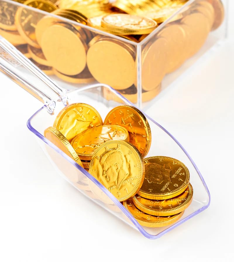 Holiday Gold Half Dollar Chocolate Coins 1LB. Milk Chocolate Coins for Birthdays, Christmas, Halloween or any ocasion. Half Dollar Gold Foil Coins, Pieces Individually Wrapped (1 Pound) - Image 6