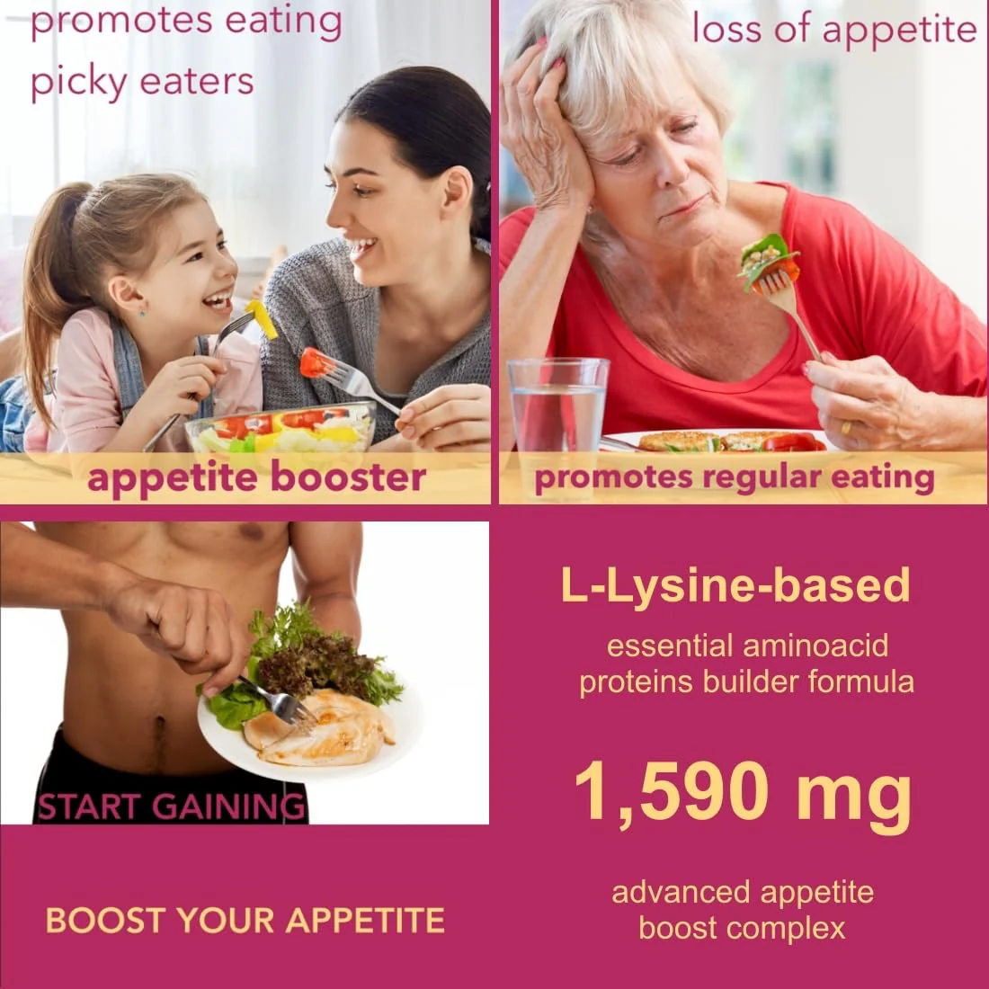 Holistic MD Gainer Gummies for Women Men Elderly and Kids | Clinically Studied Ingredients | 10 in 1 with L-Lysine Gentian Root Vitamin B | Non-GMO Sugar Free Vegan | 60 Count - Image 6