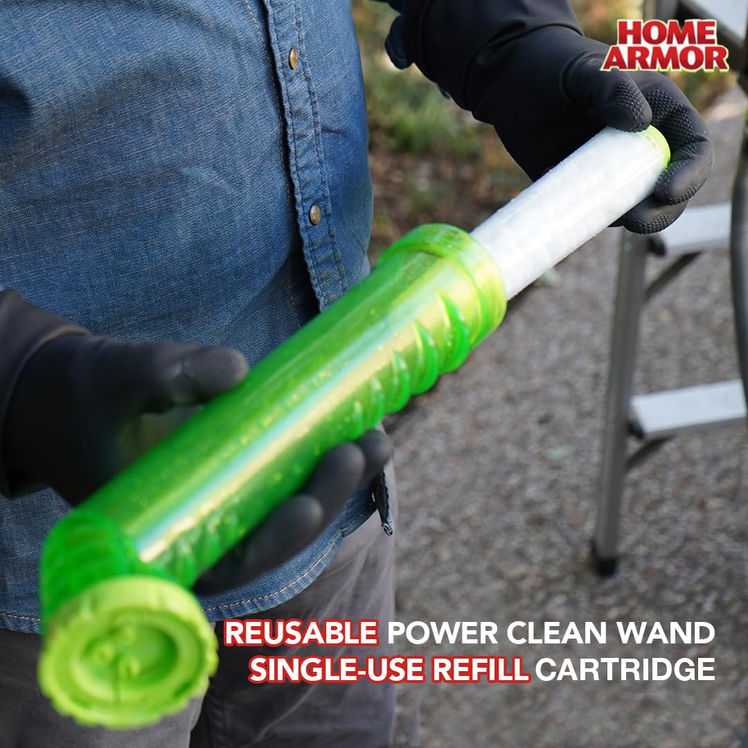 Home Armor Power Clean Wand, Outdoor Cleaning System, Blasts Away Stains from Mold, Mildew, Algae, Dirt and Grime for Visible Results in Seconds, No Scrubbing Required, Reusable - Image 3