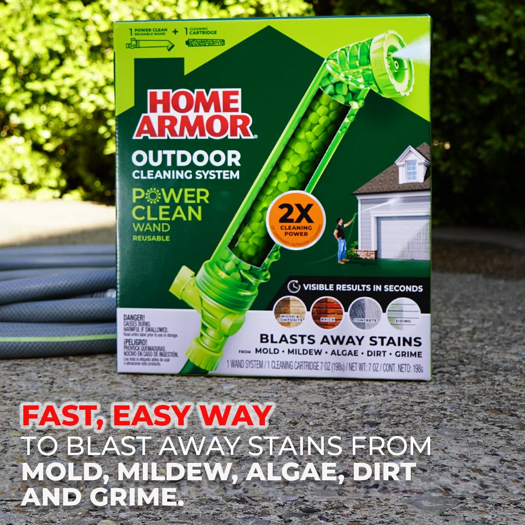 Home Armor Refill Cleaning Cartridge, 2 Pack, For Use with the Power Clean Wand, 2X Cleaning Power of Ordinary Outdoor Cleaners, Single Use Cartridge - Image 7