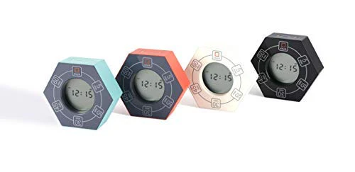 Home & Office Timer with Clock, 5,15, 30, 45, 60 Minute Preset Countdown Timer, Easy-to-Use Time Management Tool (Cyan) - Image 2