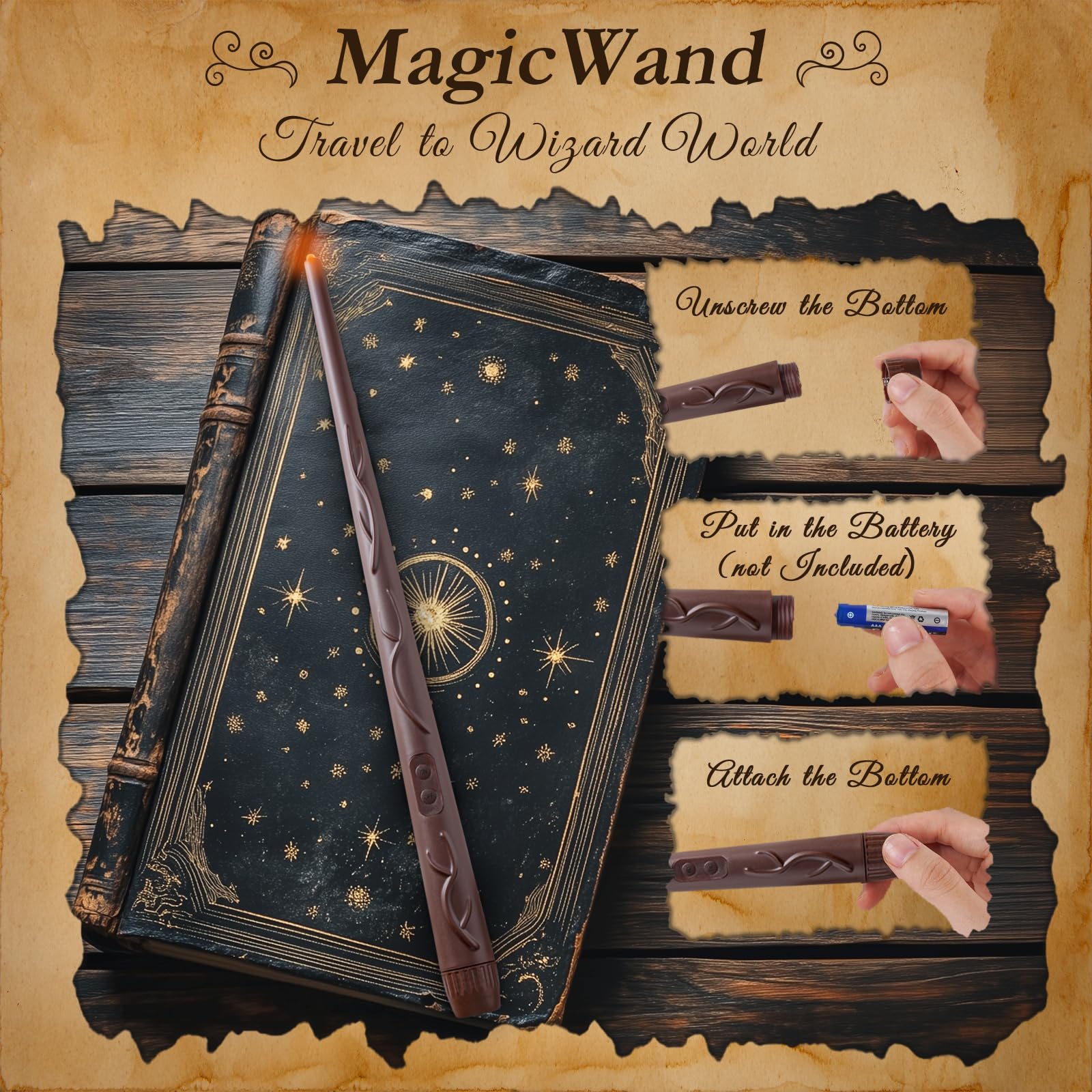 Homemory 20PCS Floating Candles with Wand Remote, Magic Hanging Candle with Timer, Flickering Warm Light Floating Candles for Halloween Christmas Birthday Party Decor - Image 3