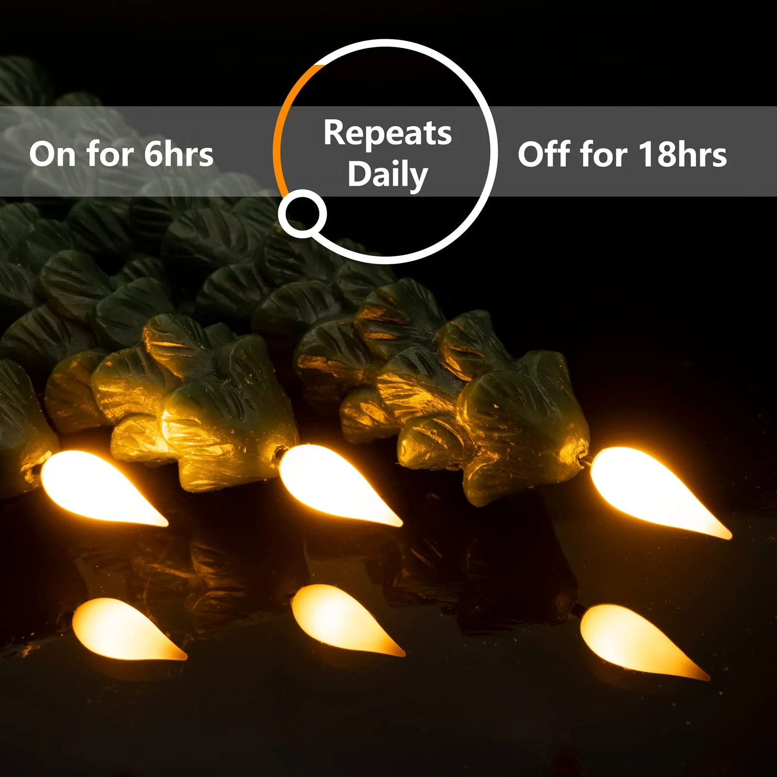 Homemory 3 PCS Flameless Taper Candles with 6-Hours Timer, 9.5 Inches Christmas Tree Candlesticks, Real Wax Battery Operated Window Candles with 3D Flickering Flame for Fireplace Christmas - Image 6