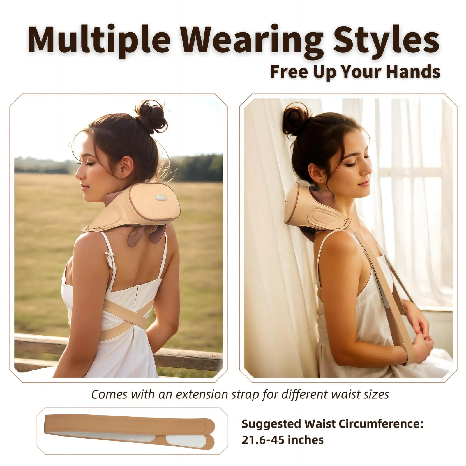Homesnew Neck Massager for Pain Relief Deep Tissue, Shiatsu Neck and Shoulder Massager with Heat, Cordless 5D Wearable Kneading Neck Massage On the Go, Ideal Relaxation Gift for Women and Men - Image 6