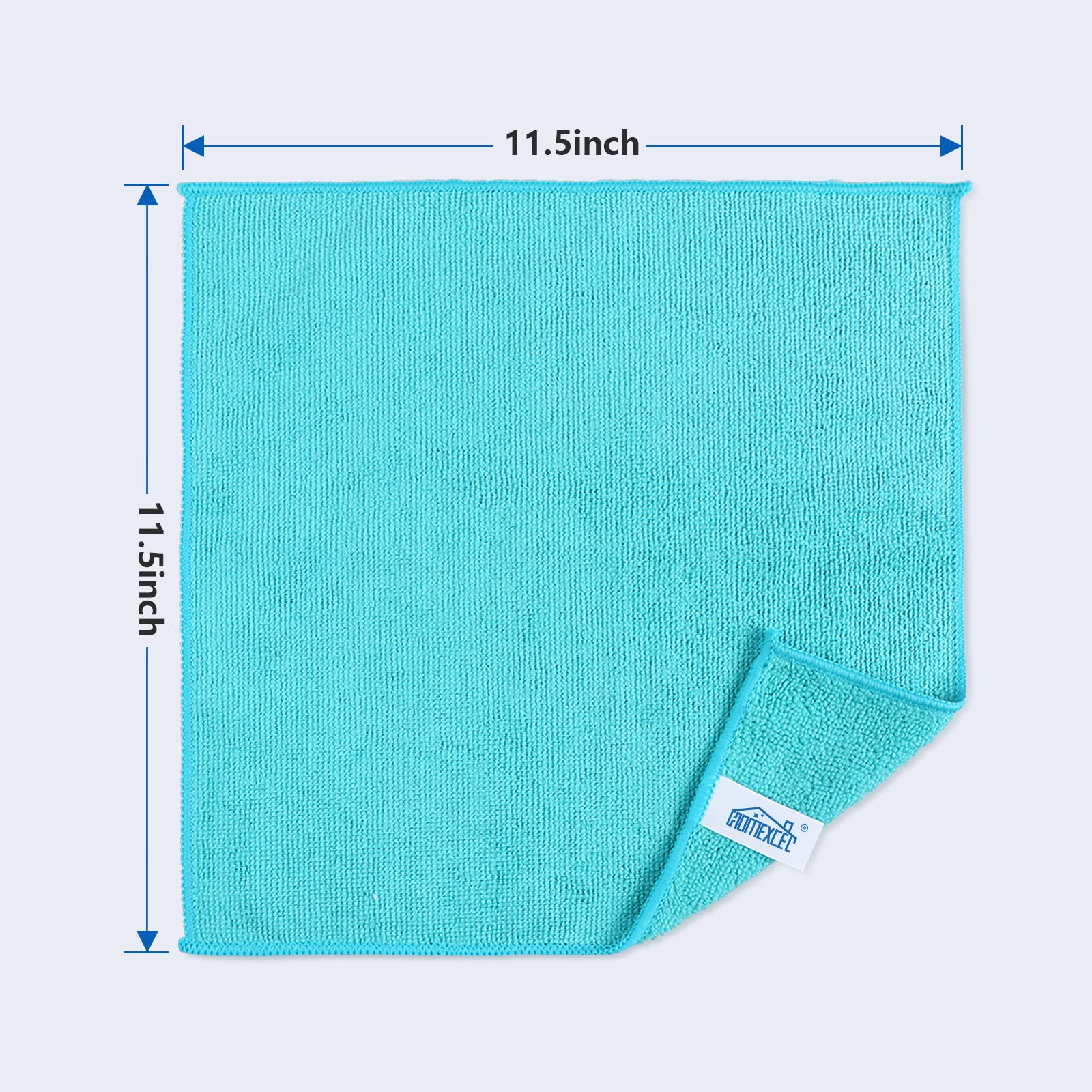 HOMEXCEL Microfiber Cleaning Cloth, 50 Pack Cleaning Rags, Cleaning Towels with 4 Color Assorted, 11.5"X11.5"(Green/Blue/Yellow/Pink) - Image 2