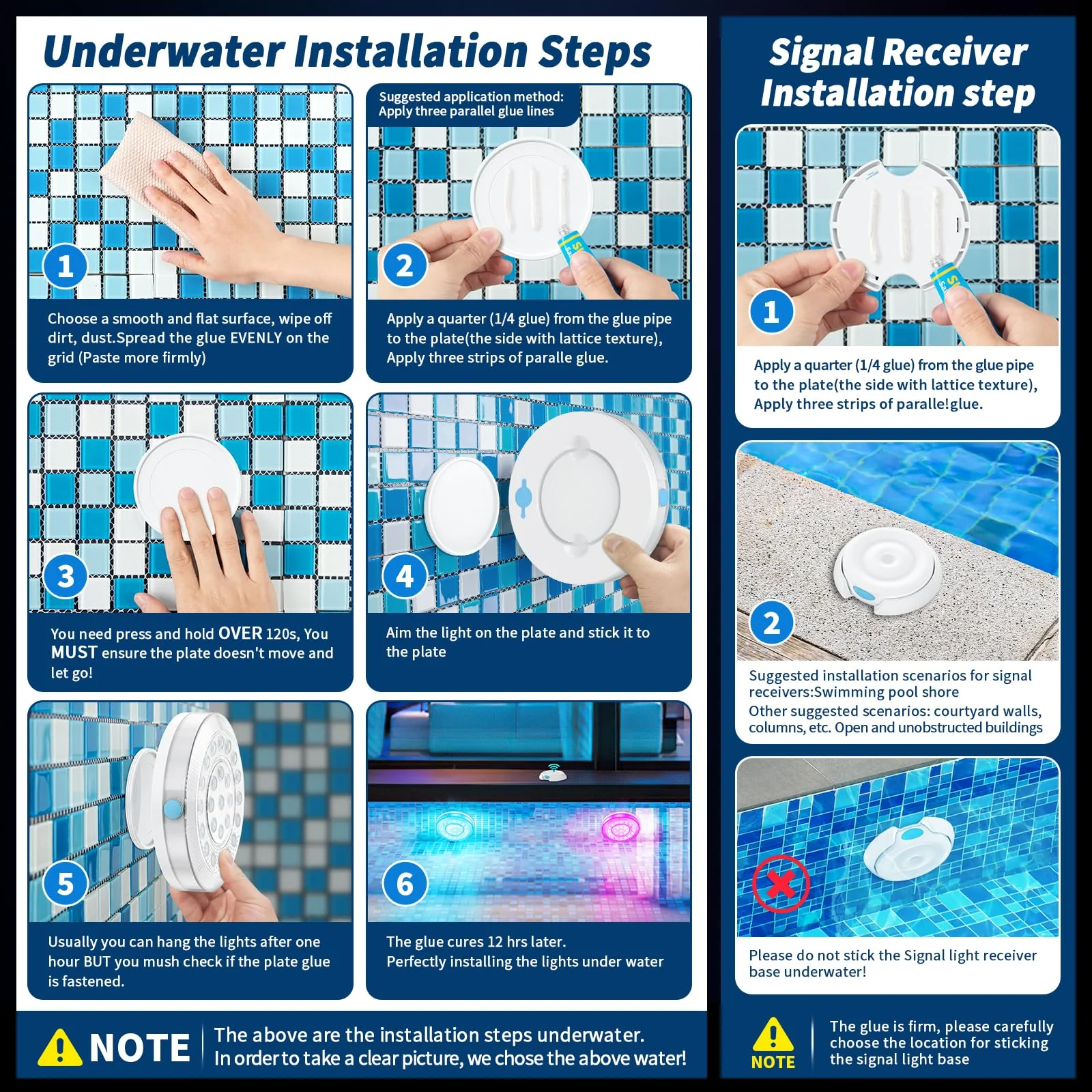 Homly Rechargeable Submersible Pool Lights with Wireless APP Control, Waterproof Underwater Smart LED Lights Controlled Multiple Lighting Modes, 4000mAh Magnets Light for Multi Scene Pool Decoration - Image 7
