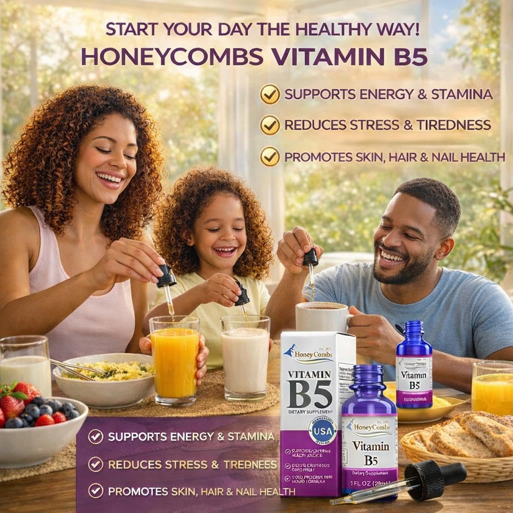HoneyCombs Vitamin B5 Extract Alcohol Free (Liquid), 1 oz - Image 5
