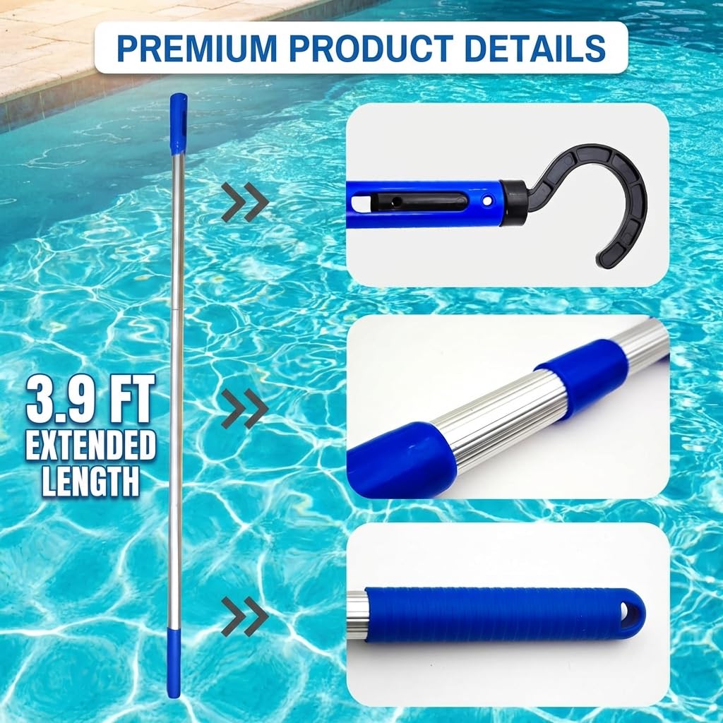 Hook for All Robotic Pool Cleaner with Swimming Pool Pole, Accessories Hook Customized for Pool Vacuum Robot Including Cordless,Above Ground and Underwater - Image 6