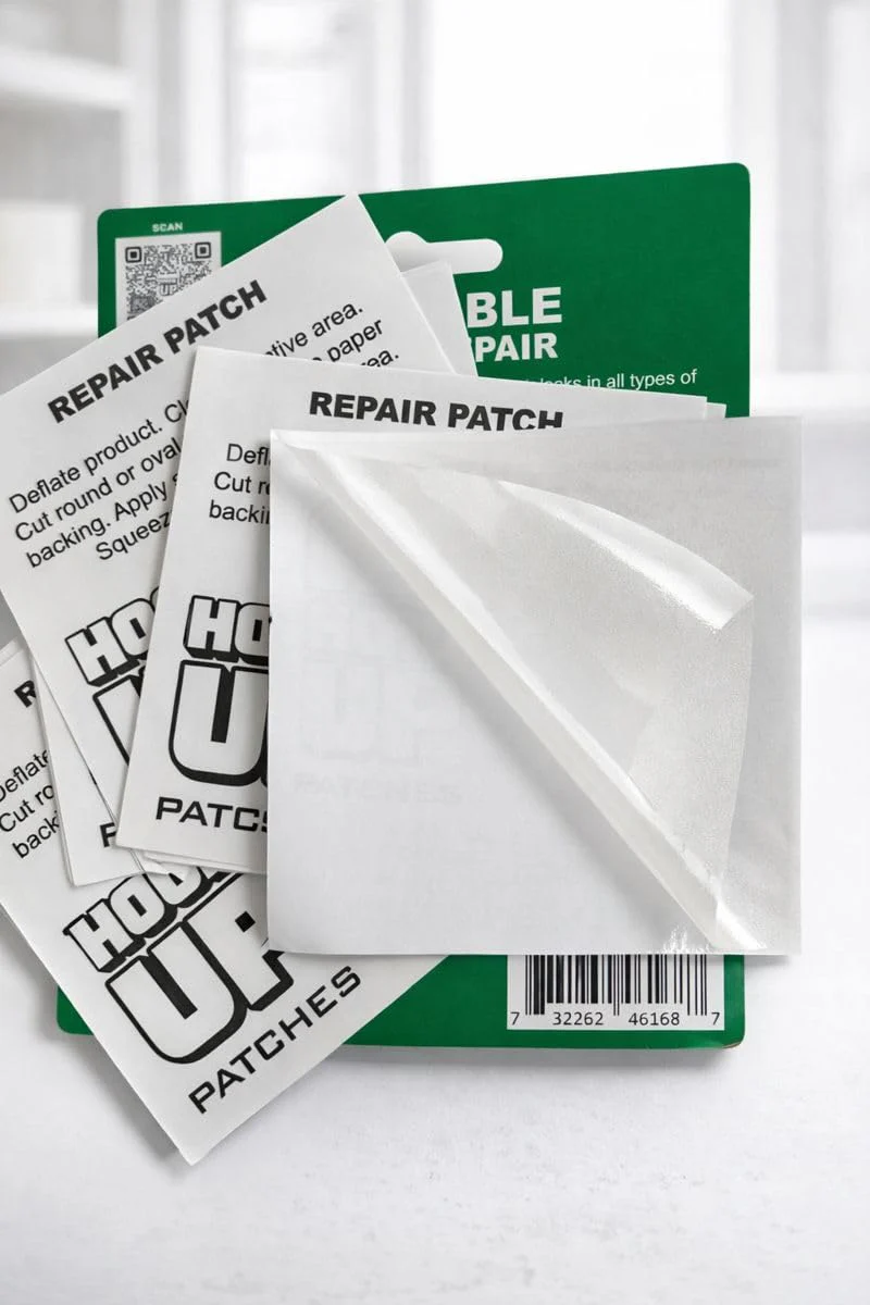 HOOK UP Inflatable Repair Patches – Heavy Duty Peel & Stick Patch Kit for Pool Floats, Air Mattresses, Inflatables & PVC – Waterproof, No Glue Needed (10 Pack) (4” x 4”, Pack of 10) - Image 4