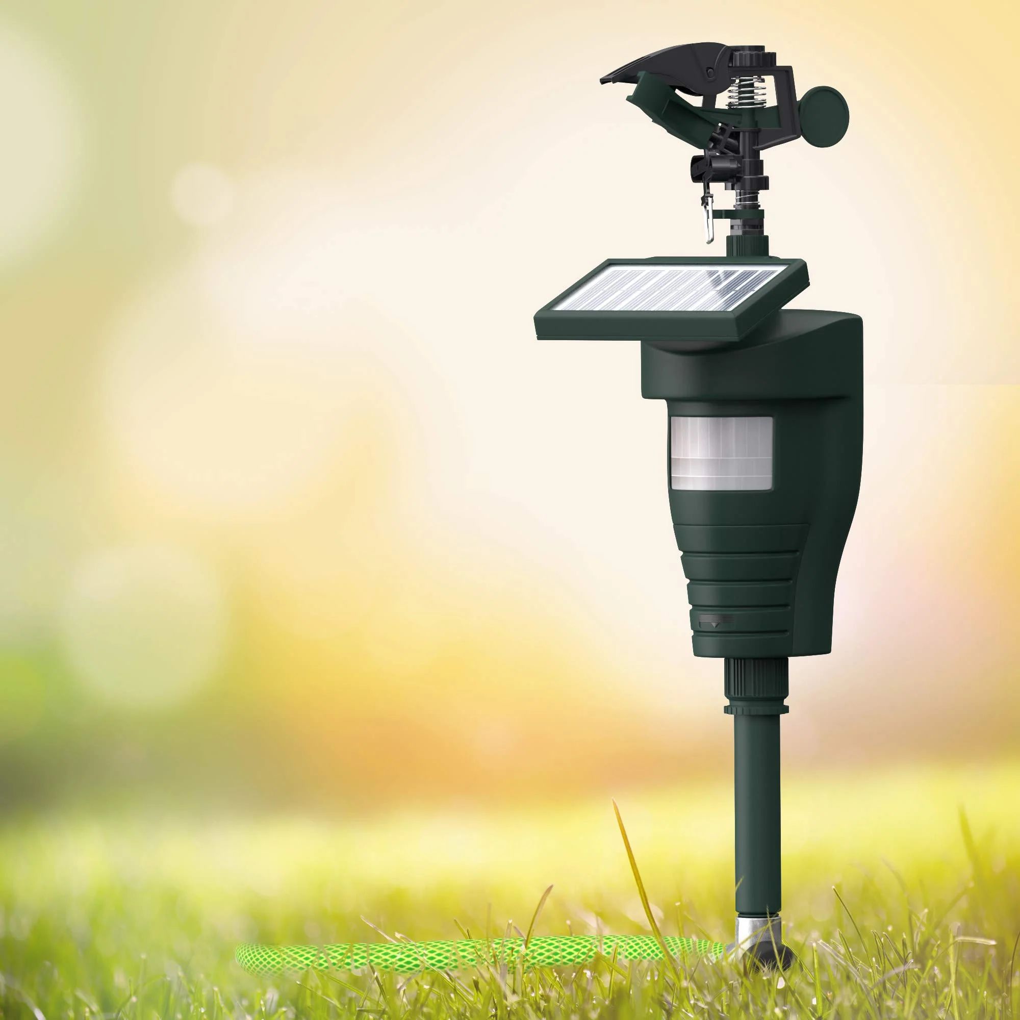 Hoont Cobra Animal Repeller | Outdoor Solar-Powered Motion-Activated Water Blaster with Powerful Jet Spray for Yard, Lawn & Garden | Scare Away Deer, Rabbits, Squirrels, Birds & Other Animals & Pests - Image 2