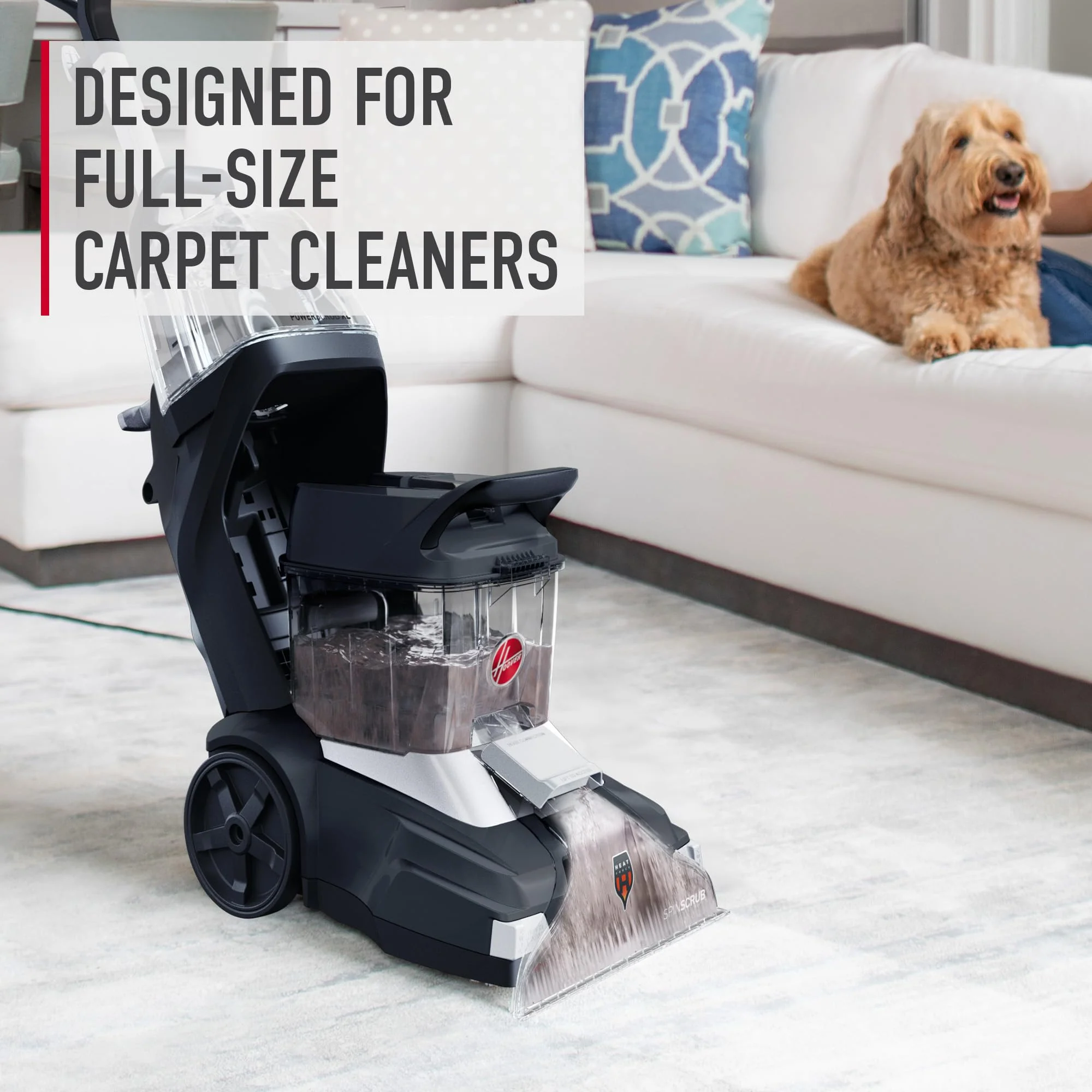 Hoover Oxy Carpet Cleaner Solution, 50 oz., Ocean Breeze Scent, Deep Cleaning Carpet Shampoo Solution, Removes Tough Colored Stains from Carpet and Upholstery, Pair with Hoover Carpet Cleaner Machine - Image 2