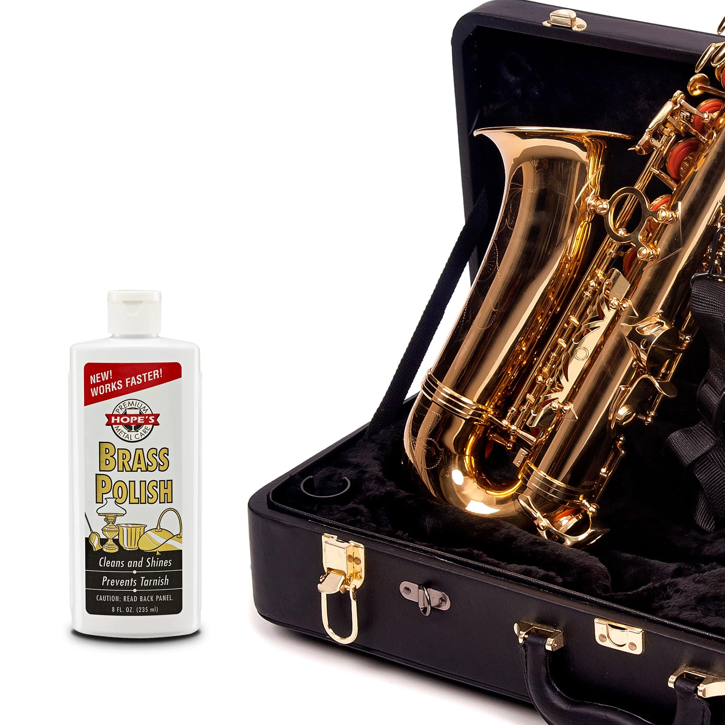 HOPE'S Brass Polish and Cleaner, Prevents Tarnish, Safe for Brass, Copper, Chrome, and Sterling Silver, Metal Polish for Cymbals, Trombone, Trumpet, and Other Instruments, 8 oz, Pack of 12 - Image 7