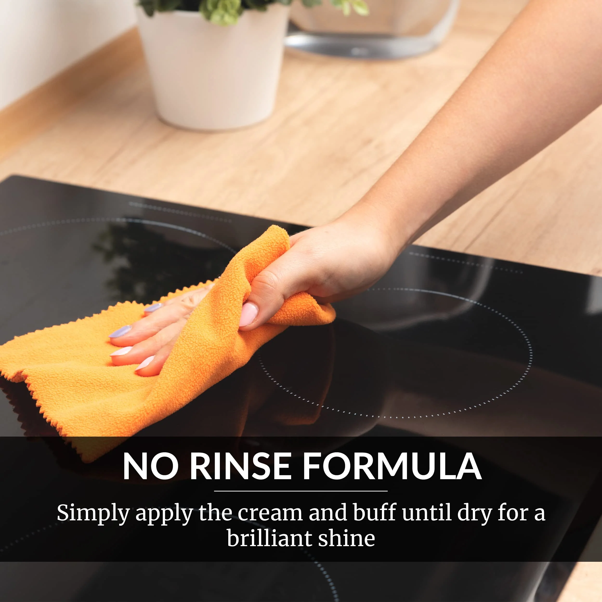 HOPE'S Cooktop Cleaning Cream, Fast Acting, No-Rinse Cooktop Cleaner for Glass Top Stoves, Polishes and Removes Burnt-on Stains Easily on Glass Ceramic Cooktops, 8 Fl Oz, Pack of 12 - Image 5