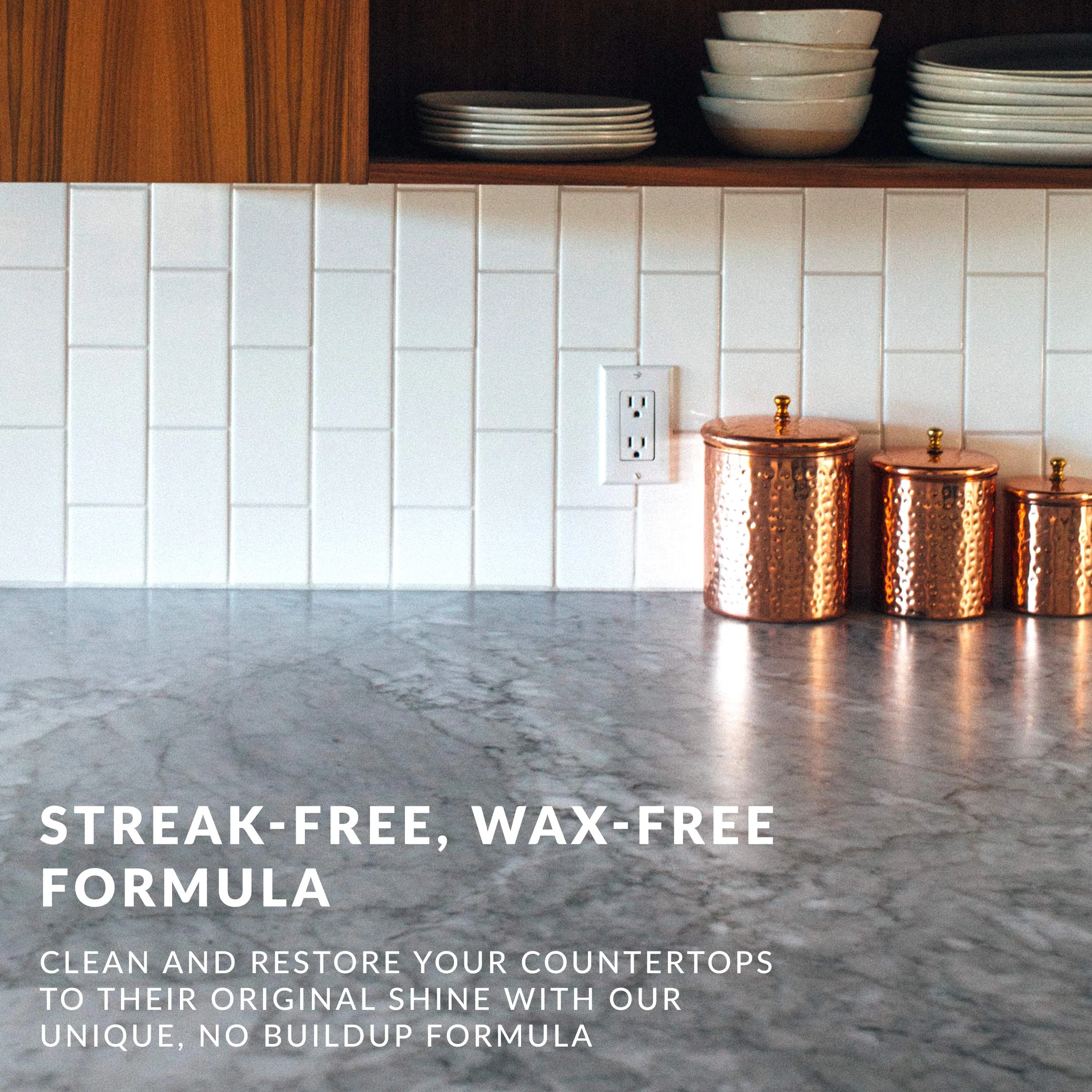 HOPE'S Countertop Restoration Polish, Streak-Free Kitchen Counter Cleaner, No Buildup on Countertops, Quartz, Marble, Corian, Composite, and Granite Polish, 8 Fl Oz, Pack of 4 - Image 5
