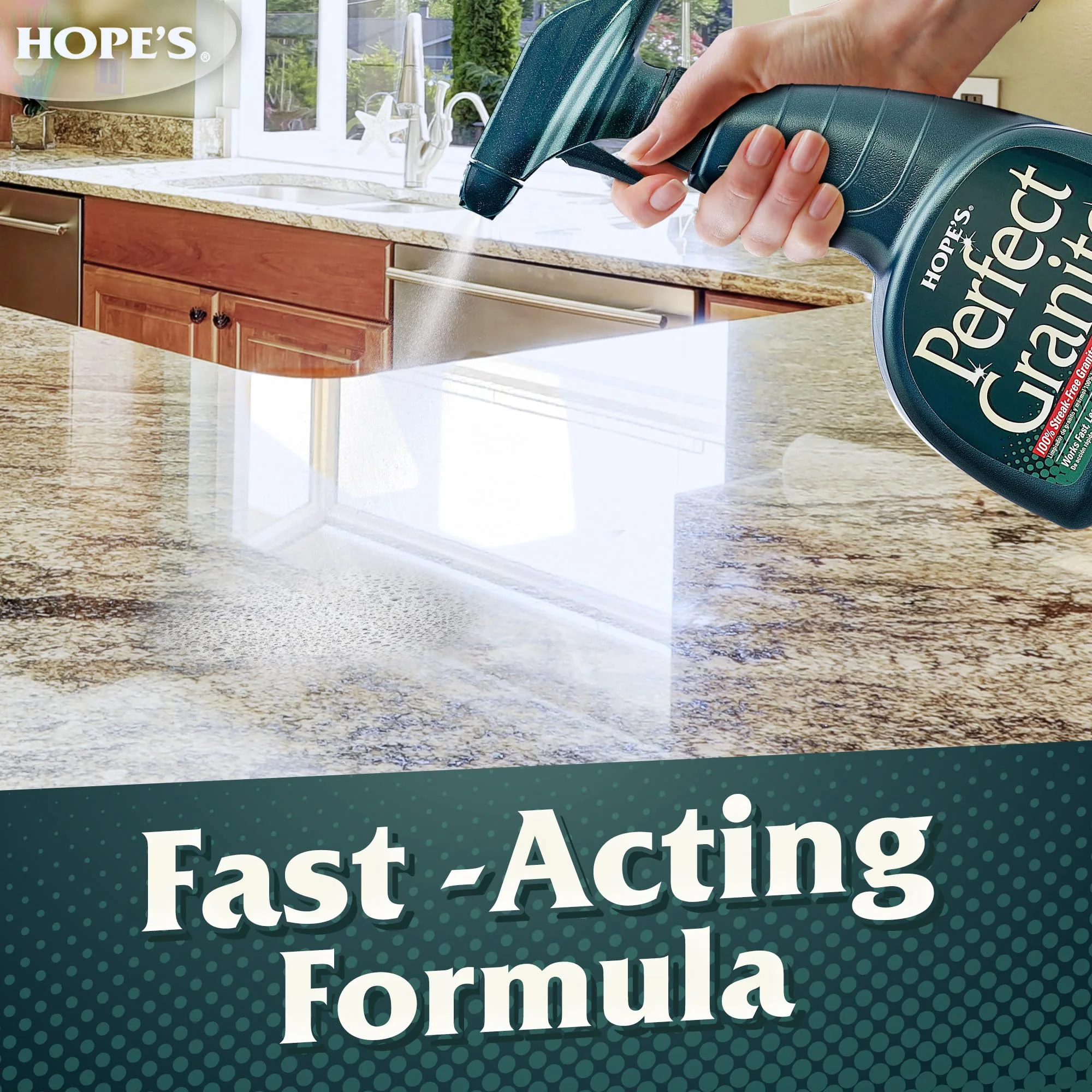 HOPE'S Perfect Granite & Marble Countertop Cleaner Refill, Stain Remover and Polish, Streak-Free, Ammonia-Free, 67.6 Ounce, Pack of 1 - Image 3