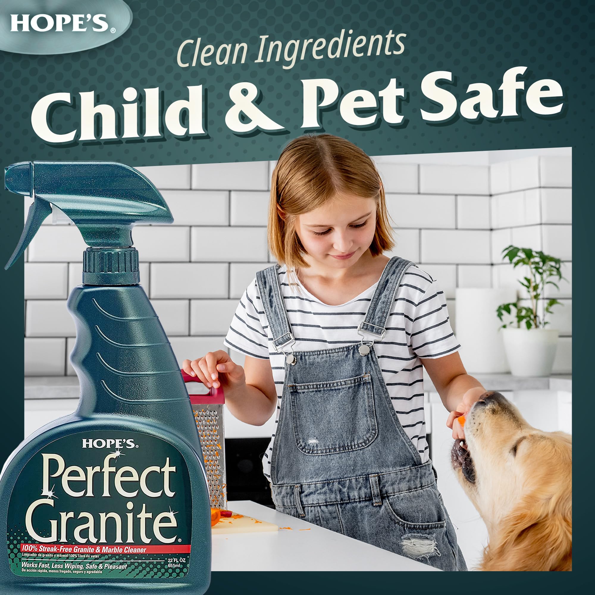 HOPE'S Perfect Granite & Marble Countertop Cleaner Refill, Stain Remover and Polish, Streak-Free, Ammonia-Free, 67.6 Ounce, Pack of 1 - Image 4