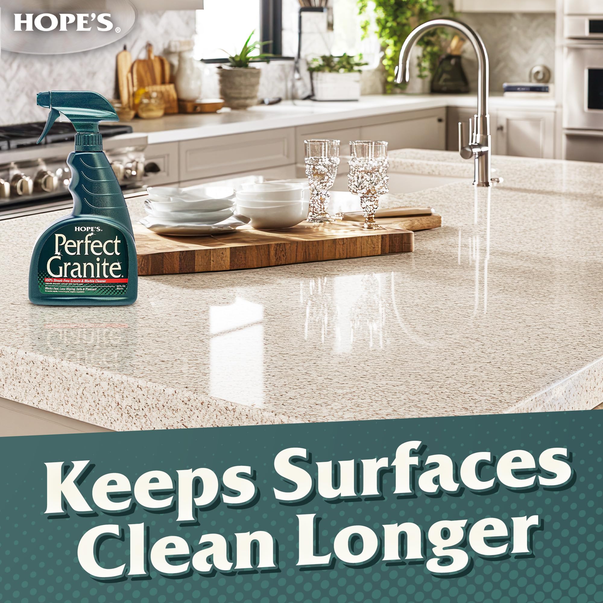 HOPE'S Perfect Granite & Marble Countertop Cleaner Refill, Stain Remover and Polish, Streak-Free, Ammonia-Free, 67.6 Ounce, Pack of 1 - Image 5