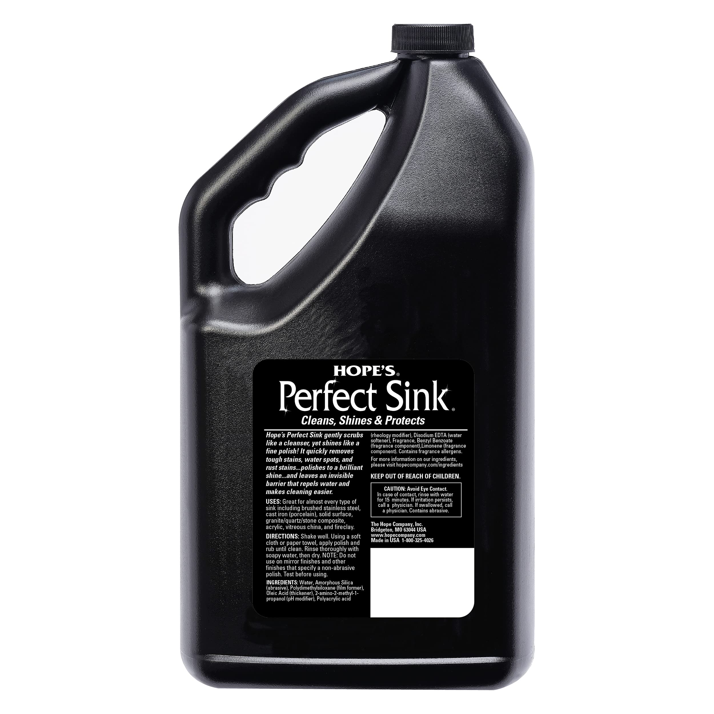 HOPE'S Perfect Sink Cleaner and Polish, Restorative, Water-Repellant, Removes Stains, Ideal for Brushed Stainless Steel, Cast Iron, Porcelain, Corian, Composite, Acrylic, Value Size - Image 8