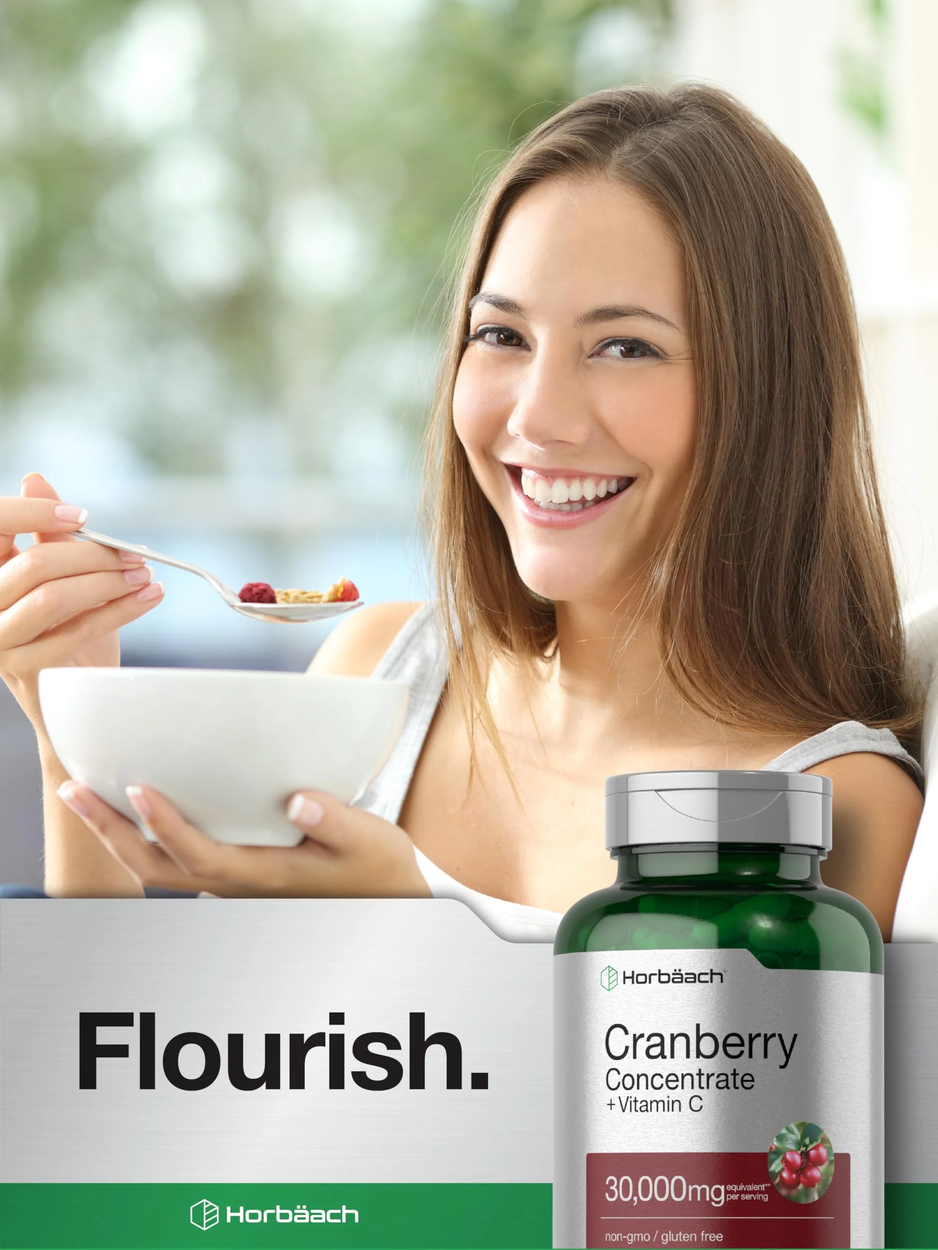 Horbäach Cranberry Concentrate Extract Pills + Vitamin C | 120 Capsules | Supplement for Women and Men | Triple Strength Ultimate Potency Formula | Non-GMO and Gluten Free - Image 6