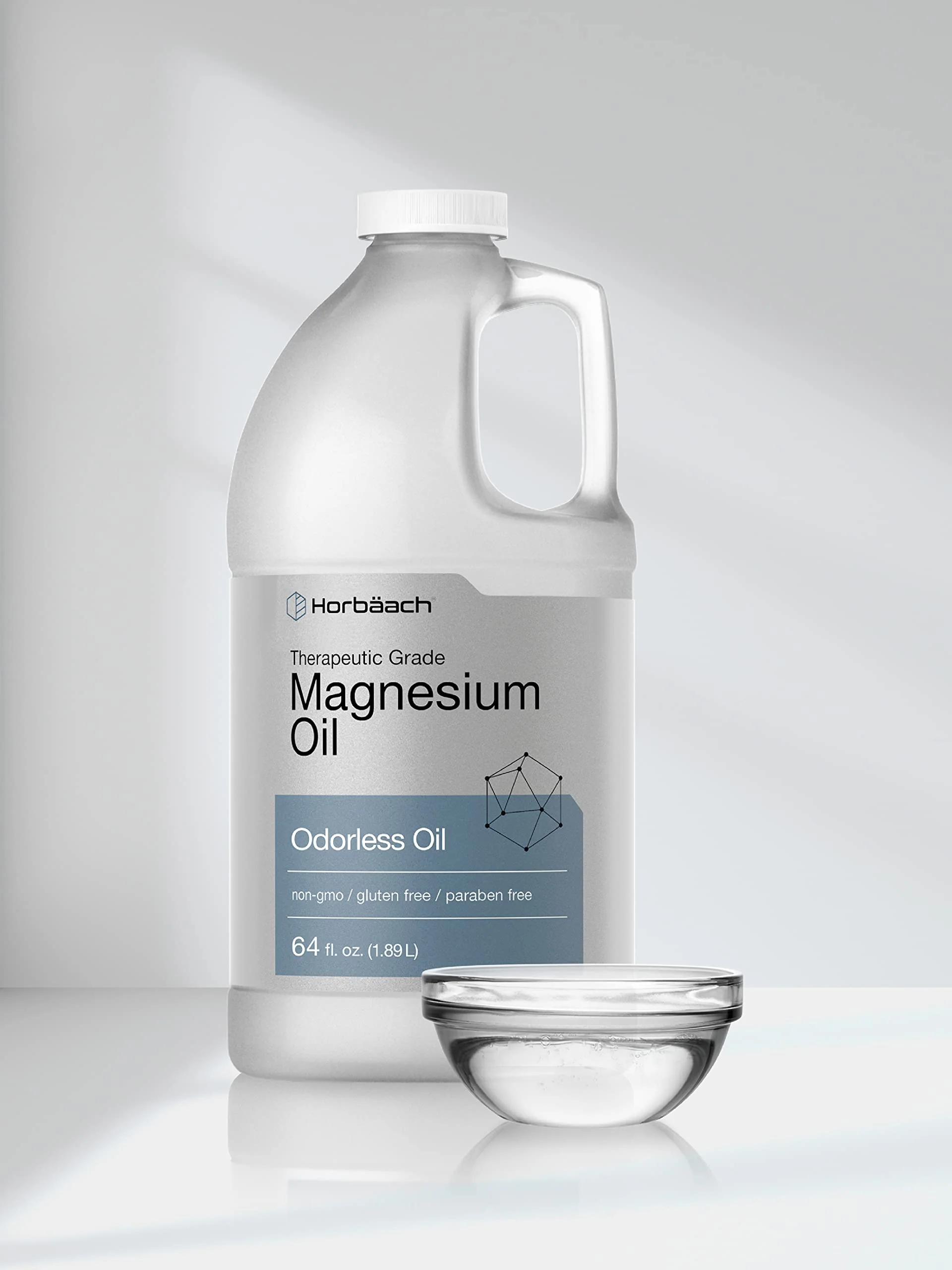 Horbäach Magnesium Oil | 64 fl. oz | Therapeutic Grade | Vegetarian, Non-GMO, Gluten Free, and Paraben Free Odorless Formula - Image 2