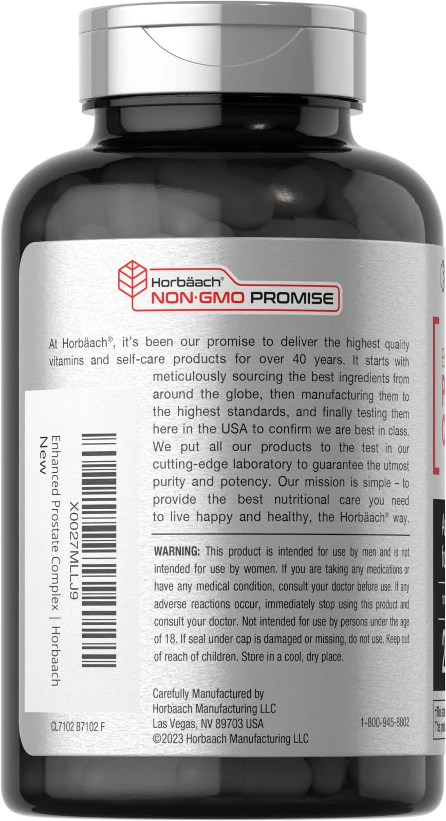 Horbaach Prostate Supplement for Men | 200 Capsules | Enhanced Complex with Saw Palmetto, Pygeum, Stinging Nettle | Non-GMO and Gluten Free - Image 7