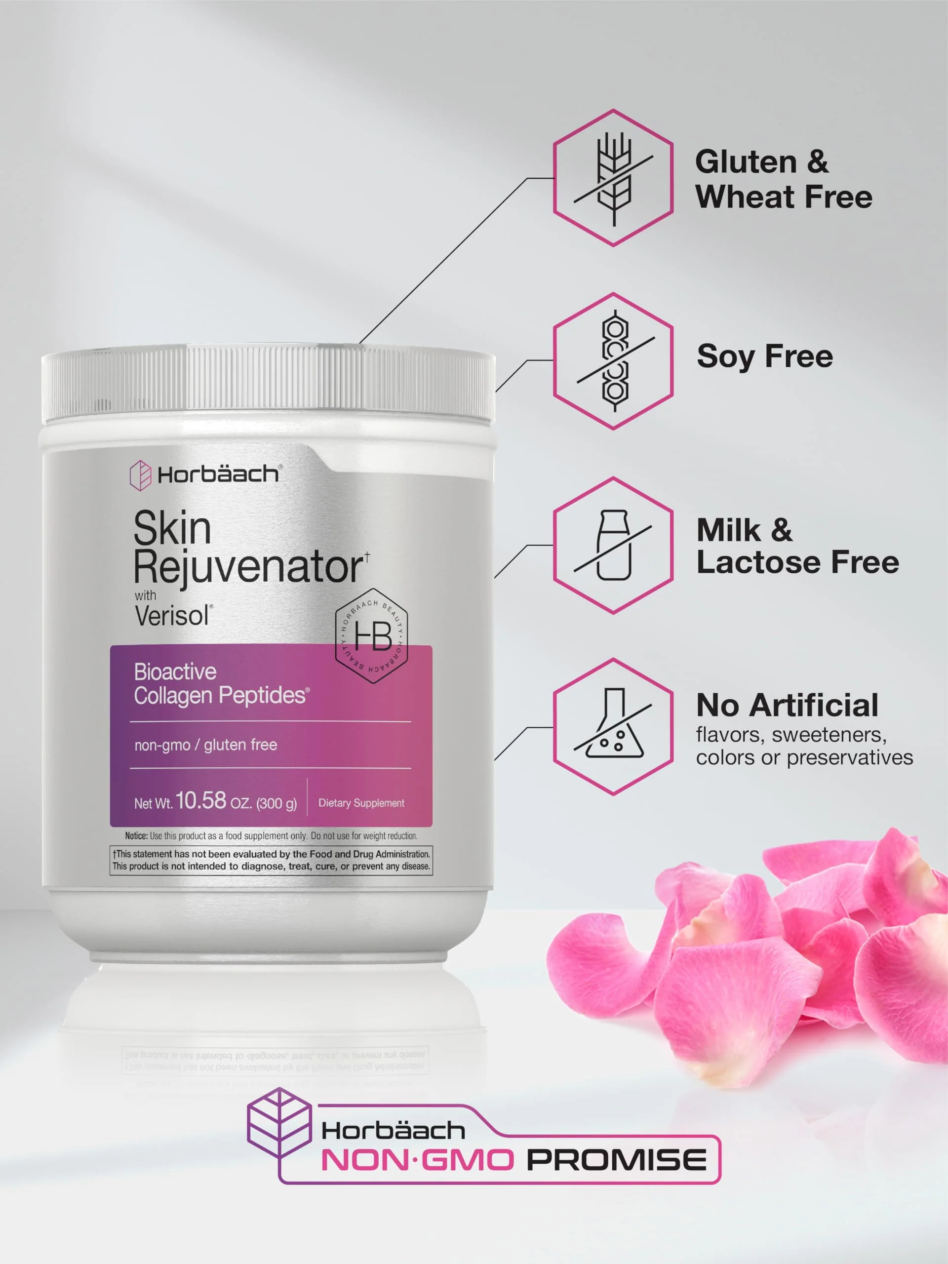 Horbäach Skin Rejuvenator with Verisol 10.58 oz | Bioactive Collagen Peptide Powder | Types I and III | Non GMO, Gluten Free Supplement - Image 5