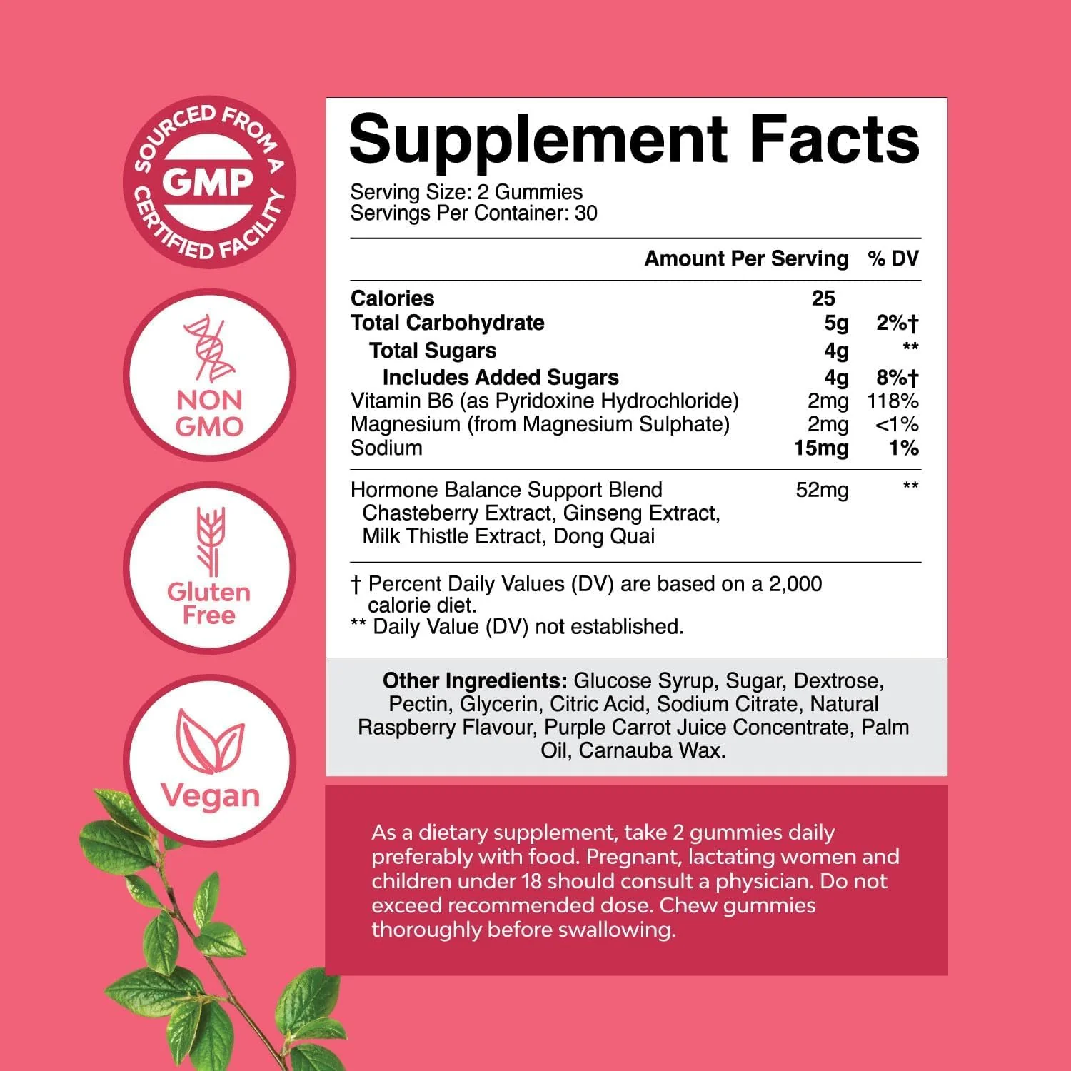 Hormone Balance for Women Gummies of All Ages - PMS Support Supplement for Women to Regulate Menstrual Cycle & Hormonal Balance Menopause & Mood Swings with Vitamin B6 & Dong Quai - 60 Chews - 3 pack - Image 8
