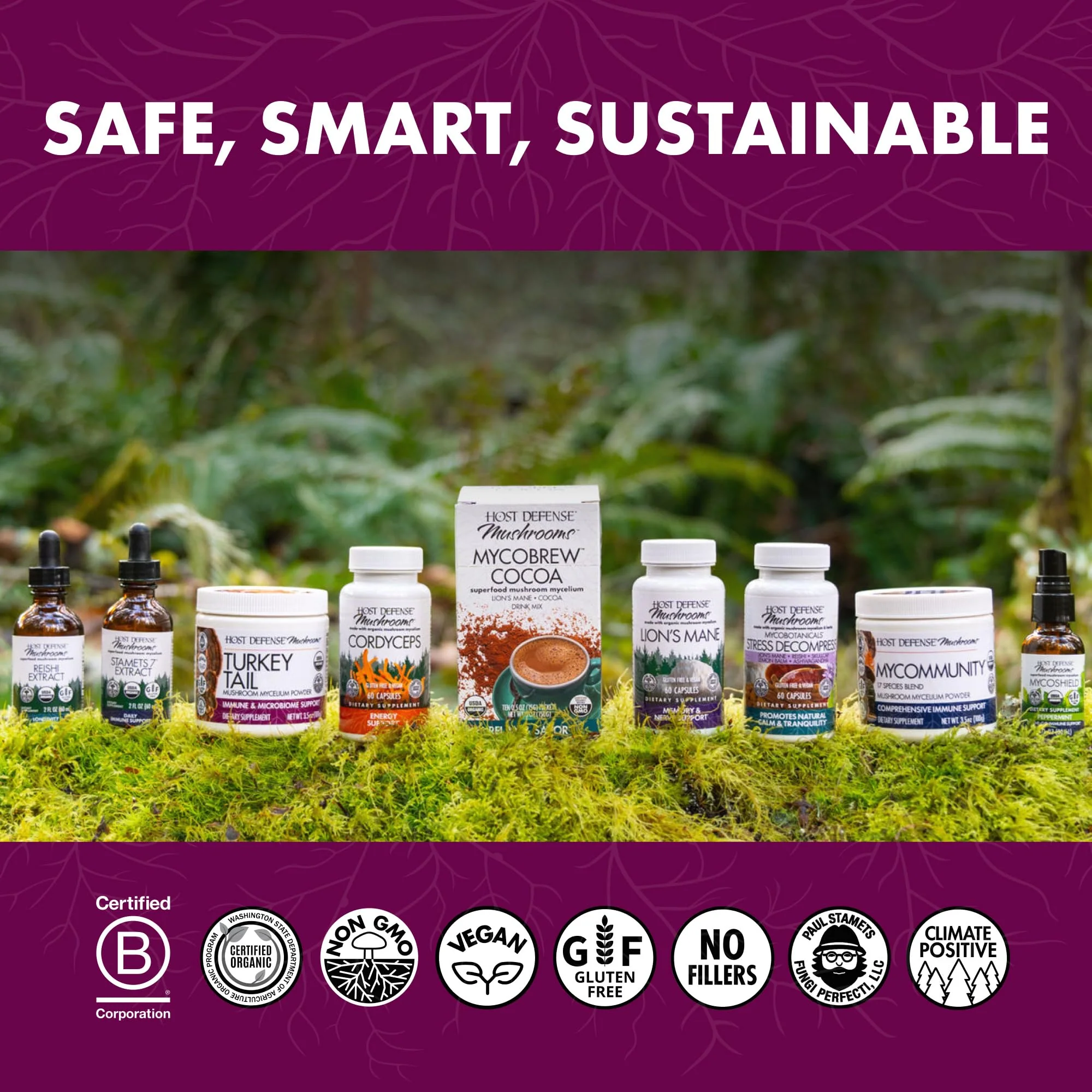 Host Defense Turkey Tail Capsules - Digestive Health & Immune Response Support Supplement - Mushroom Supplement for Gastrointestinal & Gut Microbiome Support - 60 Capsules - Image 7