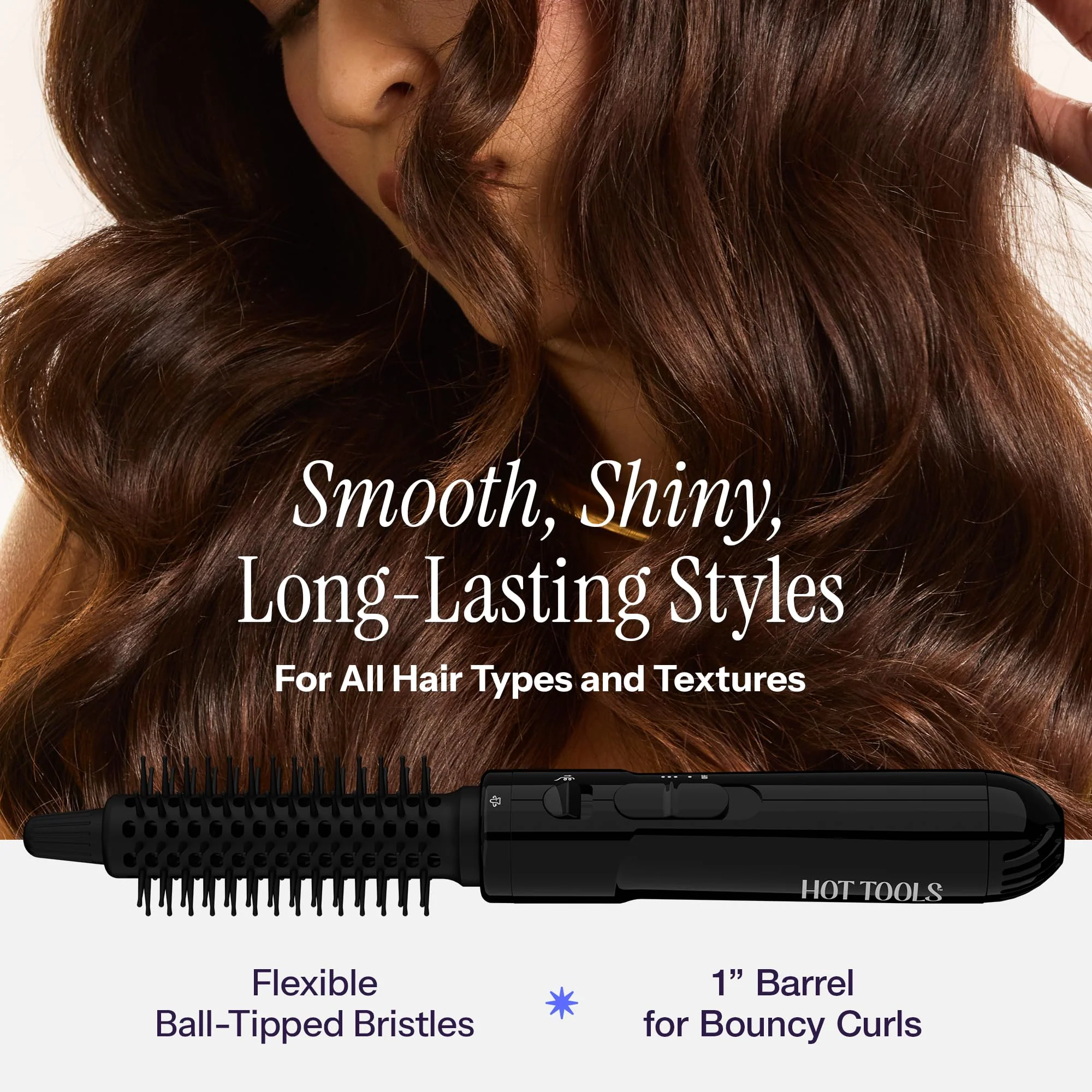 HOT TOOLS Pro Artist Hot Air Styling Brush | Style, Curl and Touch Ups (1-1/2”) - Image 4