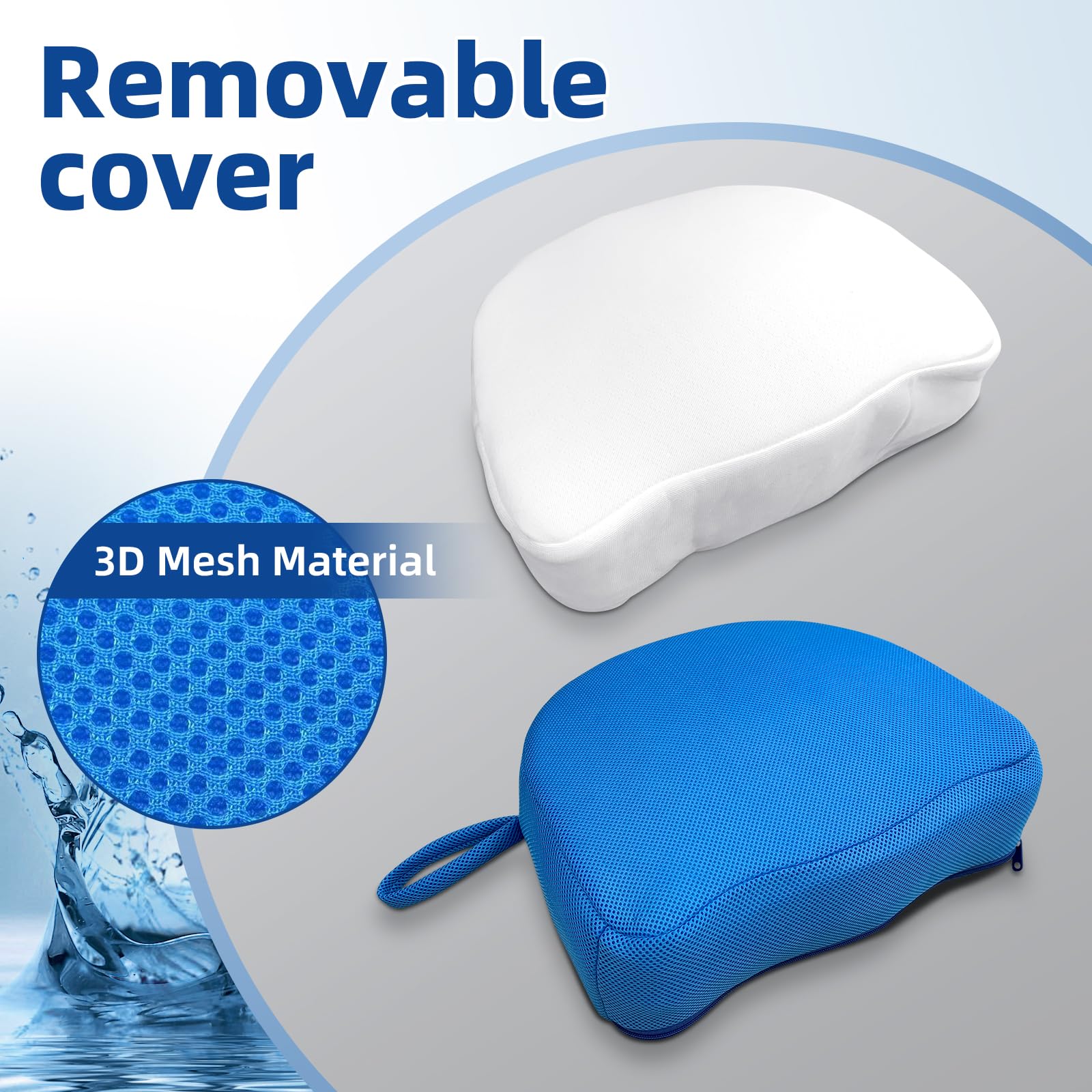 Hot Tub Booster Seat for Adults, Quick-Drying Portable Cushion with Weighted Module for Quick Sinking, Suitable for Hot Tub Booster Seat, Inflatable Hot Tub, Pool (2 Pack Blue) - Image 6
