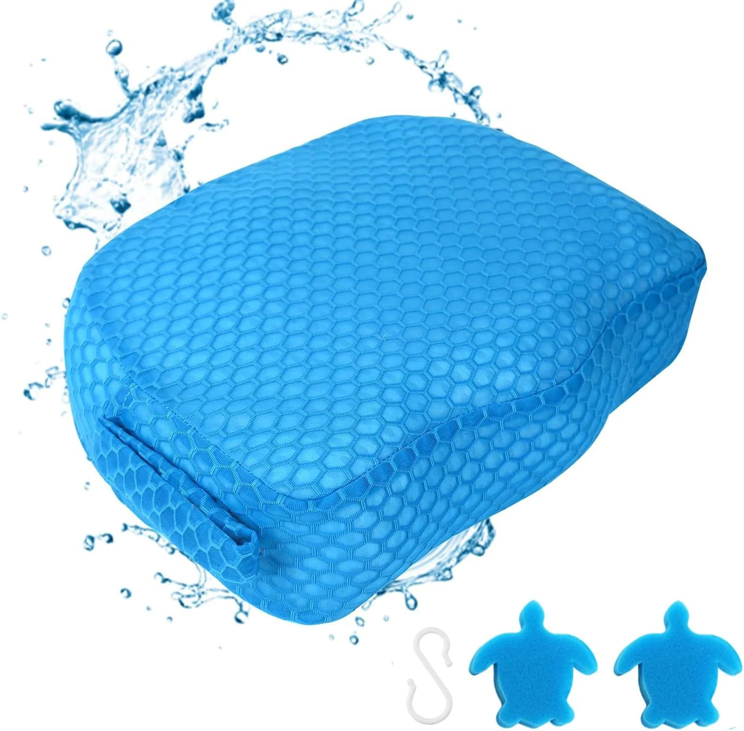 Hot Tub Booster Seat, Weighted SPA Booster Seat Cushion for Adults, 3D Air Mesh Inflatable Hot Tub Seat Accssories with Non-Slip Micro Dot Bottom,Indoor or Outdoor Quick Dry Hot Tub Pillow - Image 8