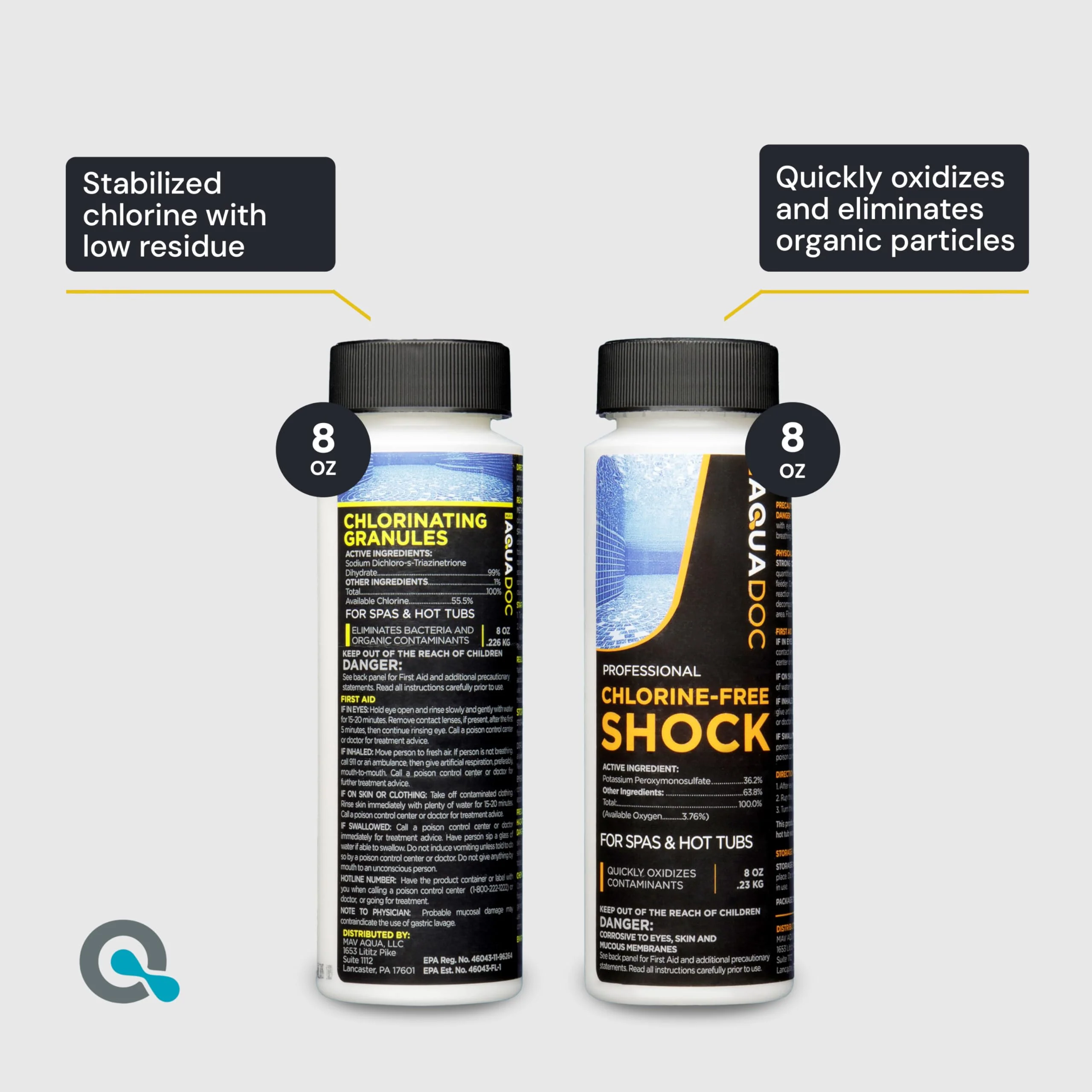 Hot Tub Chemicals Starter Kit - Chlorine Spa Starter Kit Chemicals for Hot Tub - Convenient Hot Tub Starter Kit & ph Control Kit - Effective Chlorine pH Balancer & Inflatable Hot Tub Chemical Kit - Image 8