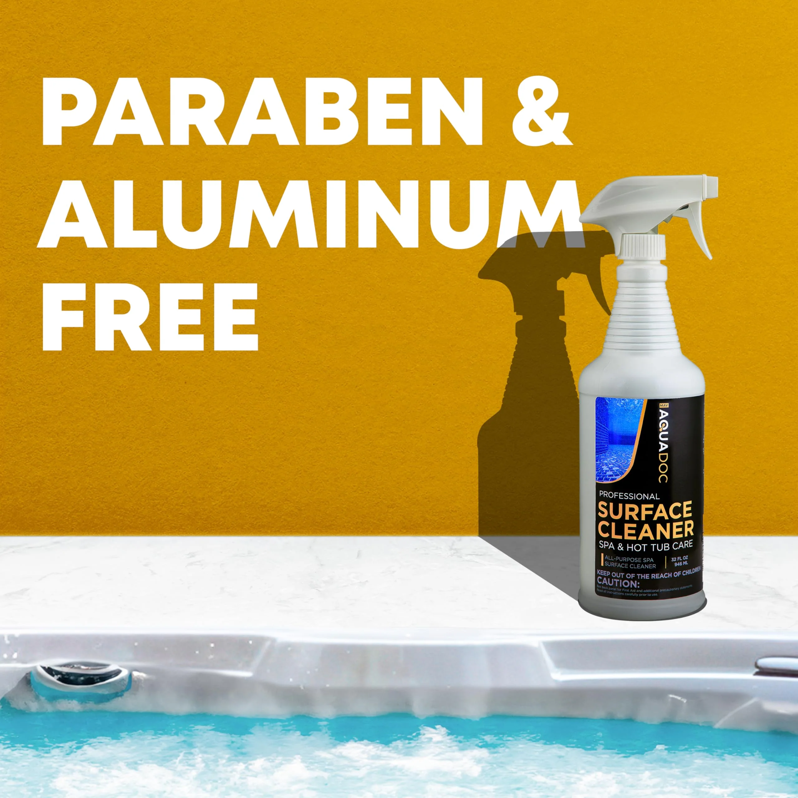 Hot Tub Cleaner Spray 32oz - Spa Surface Cleaner for Hot Tub Chemical Made in the USA - AquaDoc - Image 2