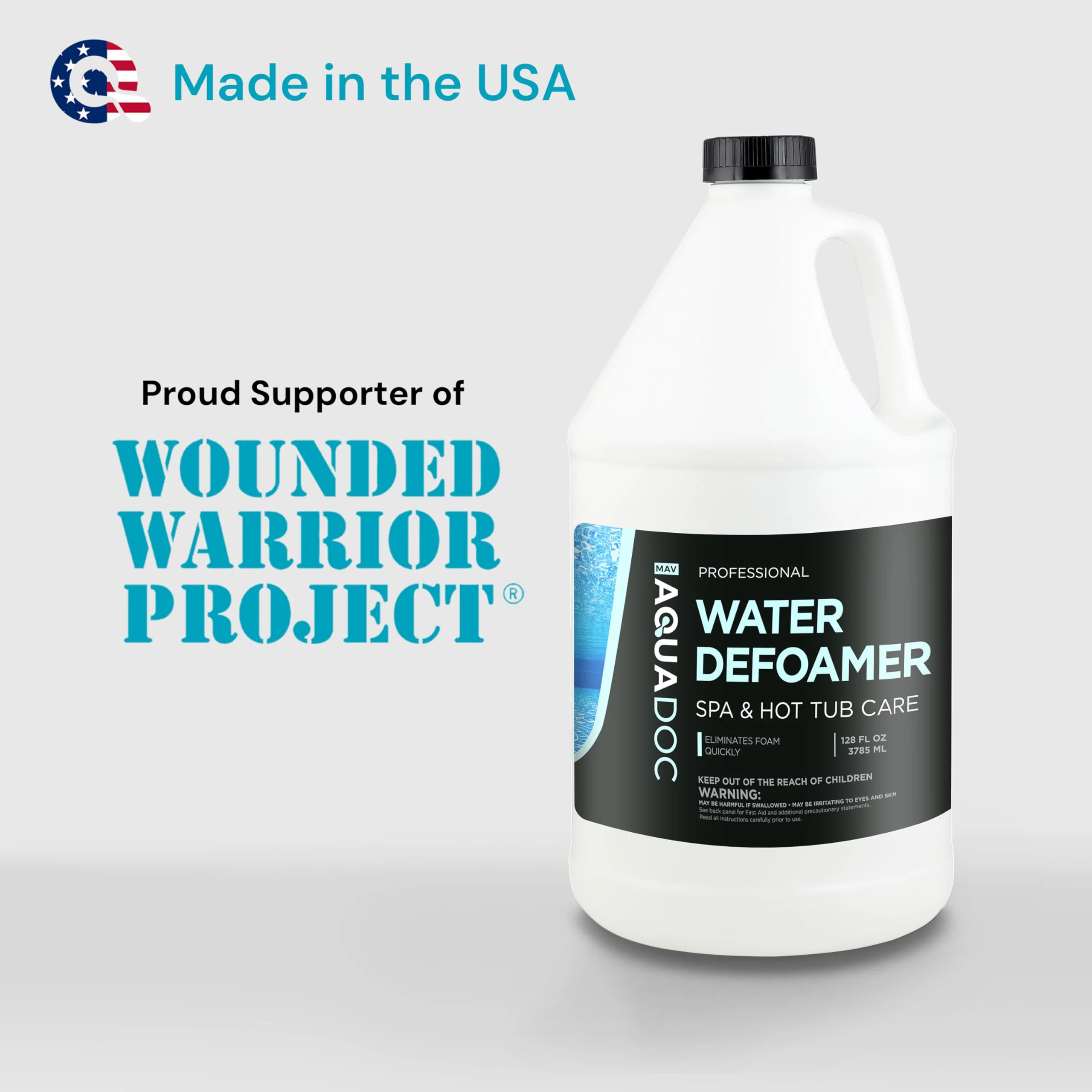 Hot Tub Defoamer - Spa Defoamer for Hot Tub Owners 128oz, Spa Anti Foam to Keep Foam Down, Hot Tub Chemicals Made in USA - AquaDoc - Image 2