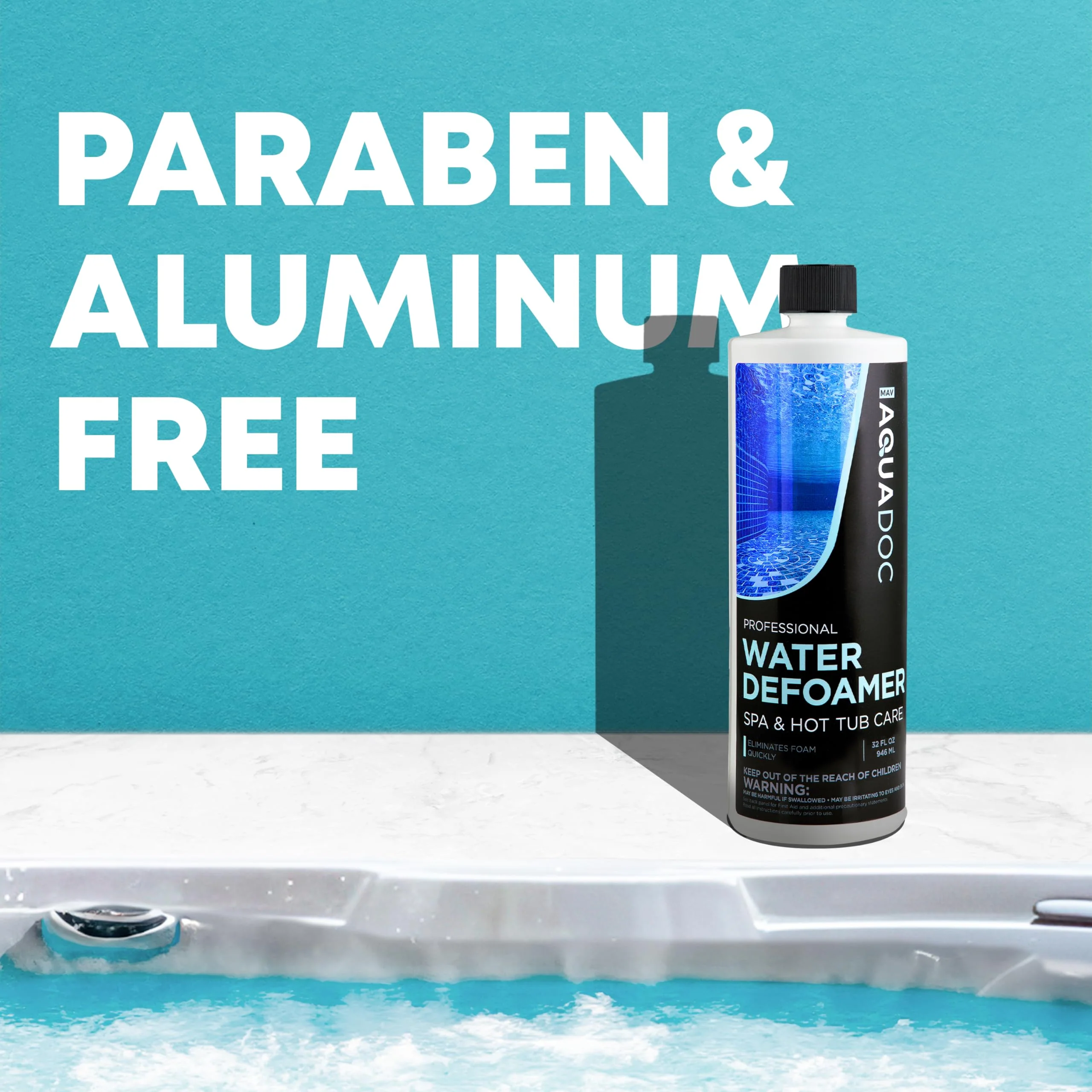 Hot Tub Defoamer - Spa Defoamer for Hot Tub Owners 32oz, Spa Anti Foam to Keep Foam Down, Hot Tub Chemicals Made in USA - AquaDoc - Image 3