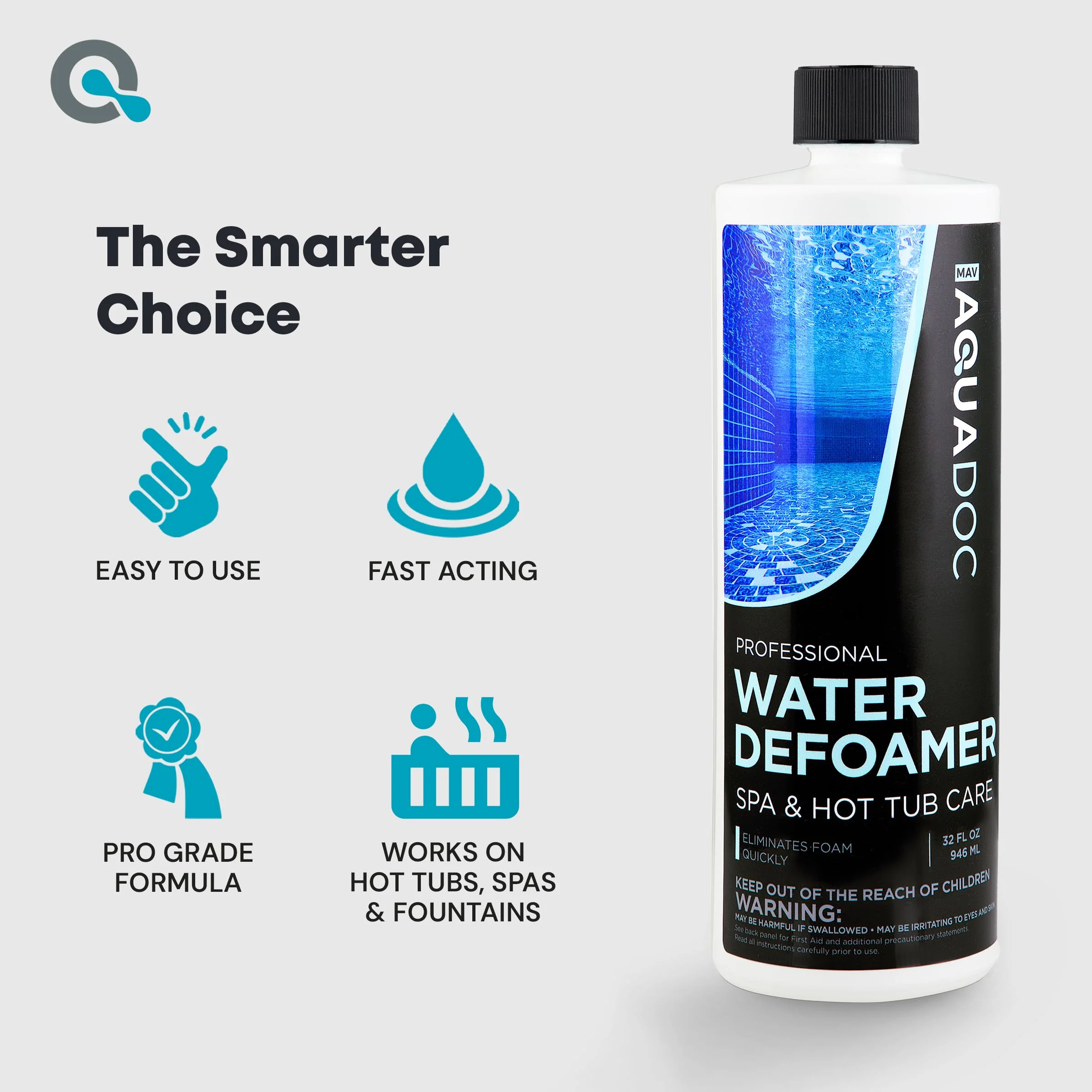 Hot Tub Defoamer - Spa Defoamer for Hot Tub Owners 32oz, Spa Anti Foam to Keep Foam Down, Hot Tub Chemicals Made in USA - AquaDoc - Image 4