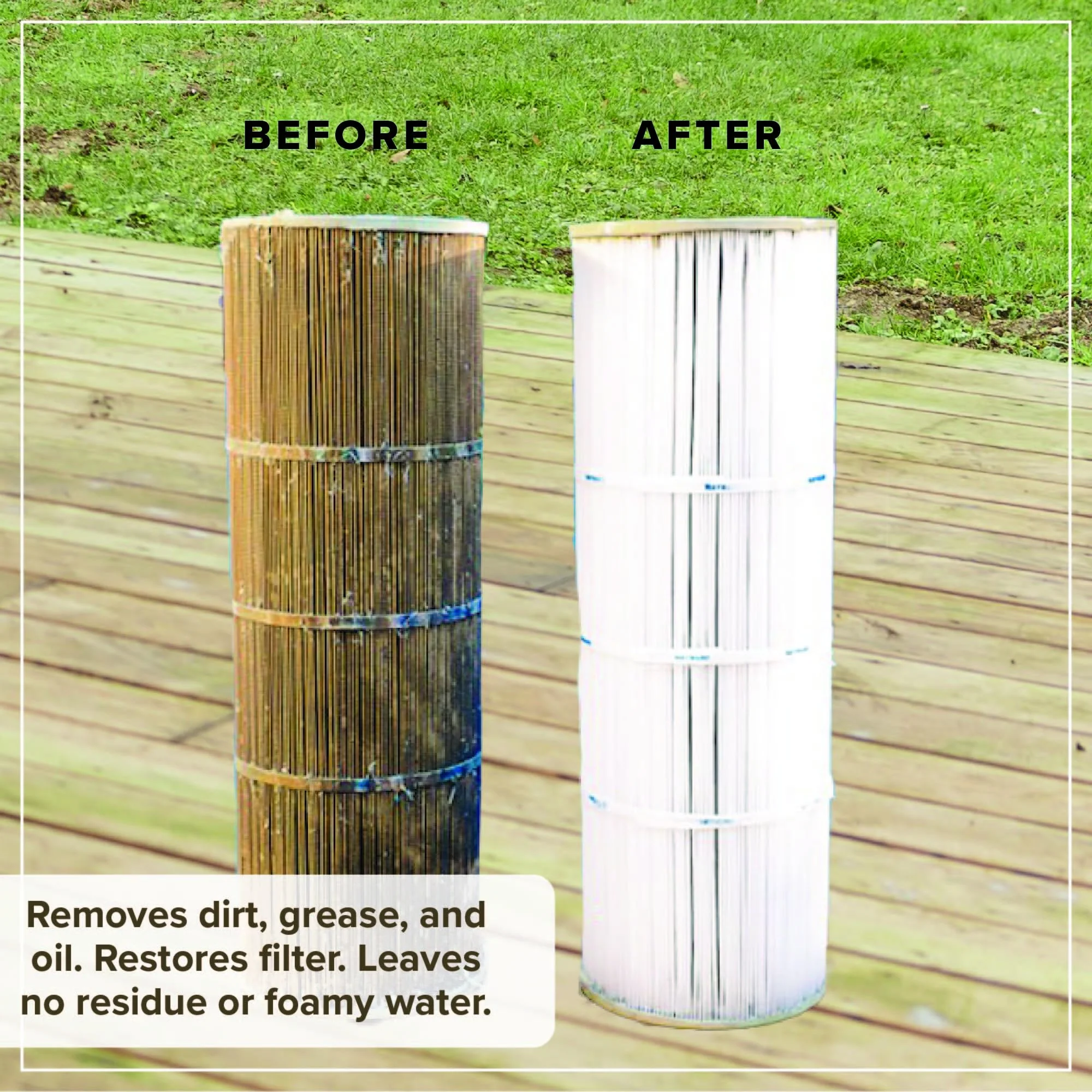 Hot Tub Filter Cleaner - 6 Month Supply - 4 to 8 Uses - 32 oz Spa Filter Cartridge Cleaner - Hot Tub & Pool Filter Cleaner Soaking Solution - No Residue or Foam - Restores Filter - Safe & Non-Toxic - Image 5